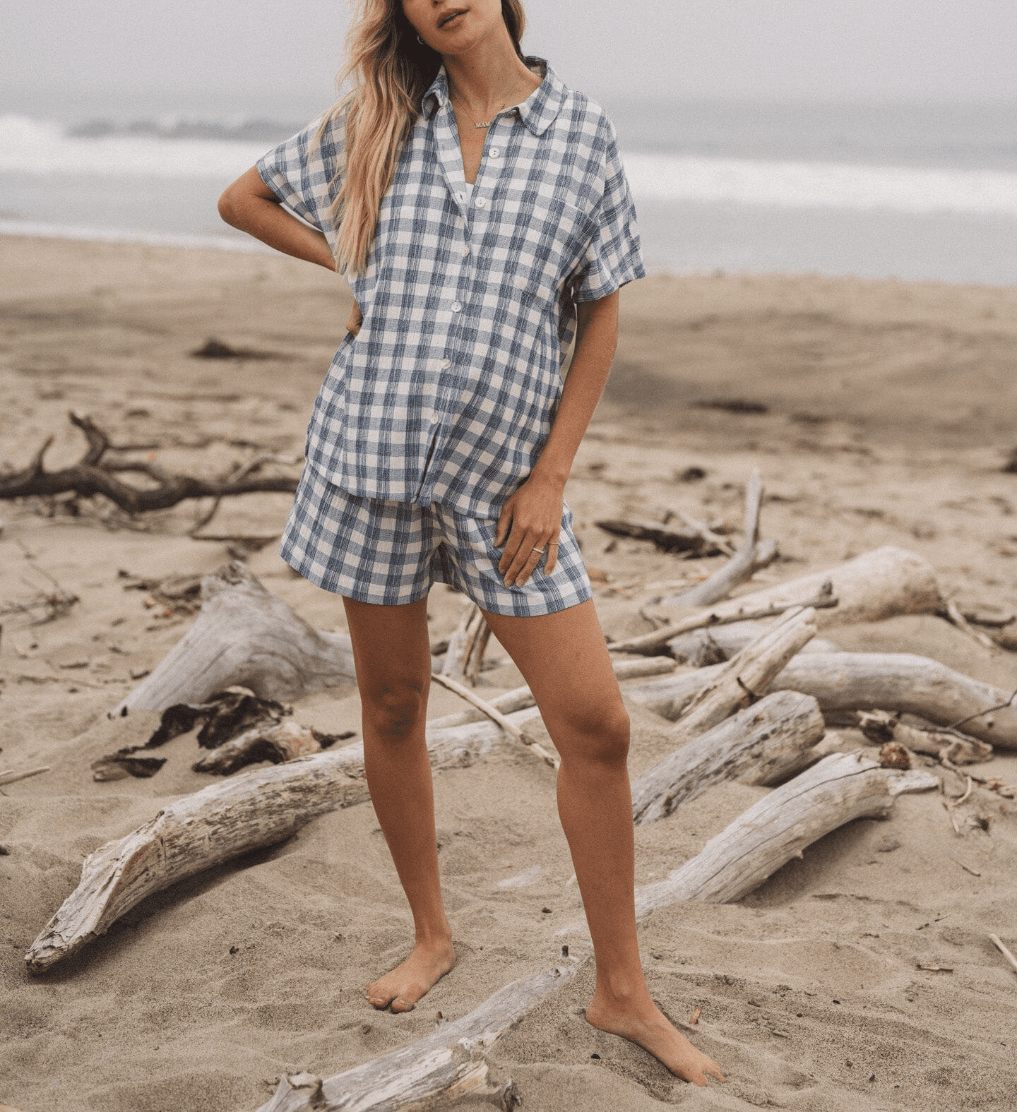 The Aubrey Crinkle Plaid Shirt - Image 1