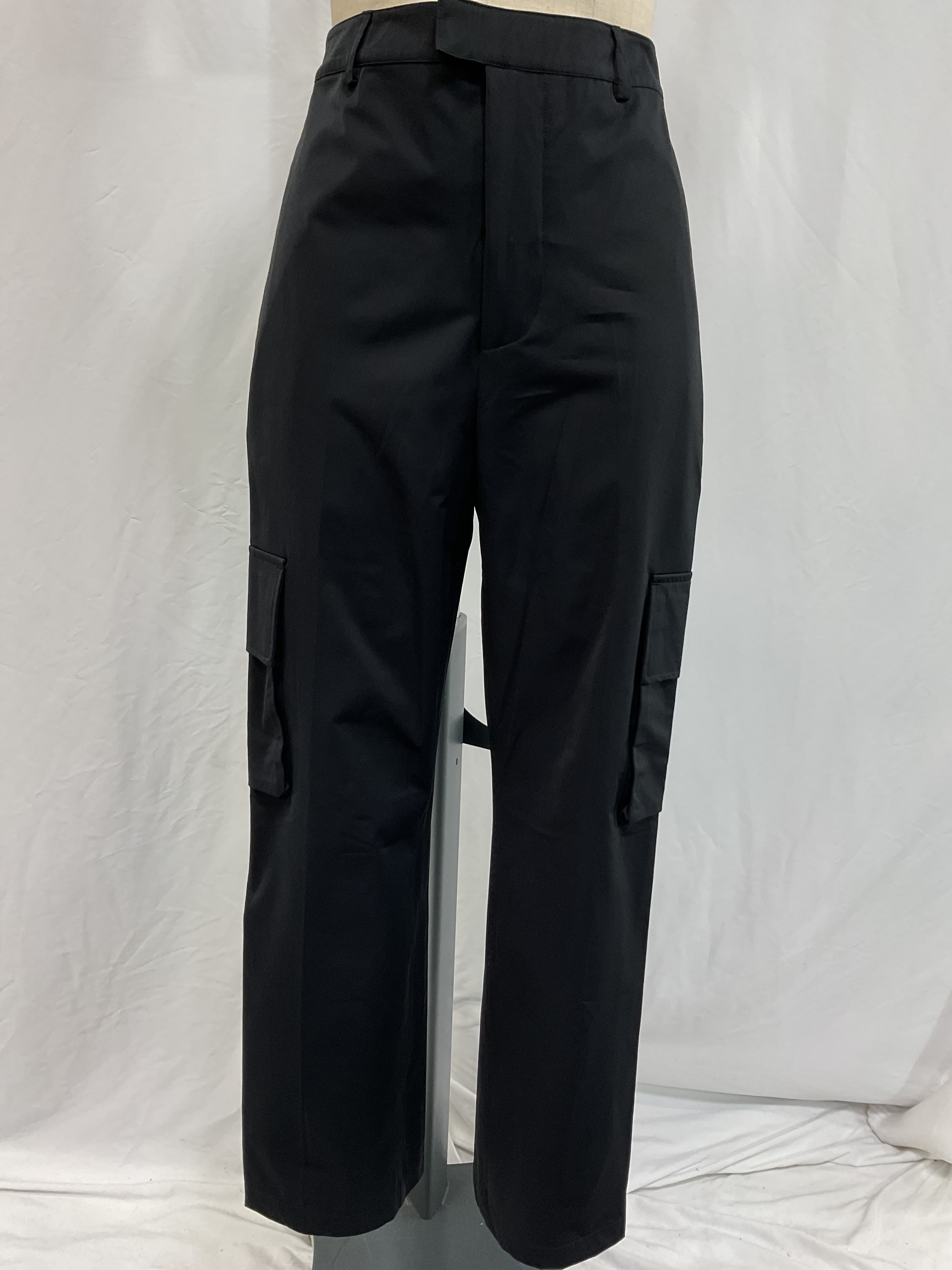 Tech Gabardine Cargo Trousers In Black - Image 2