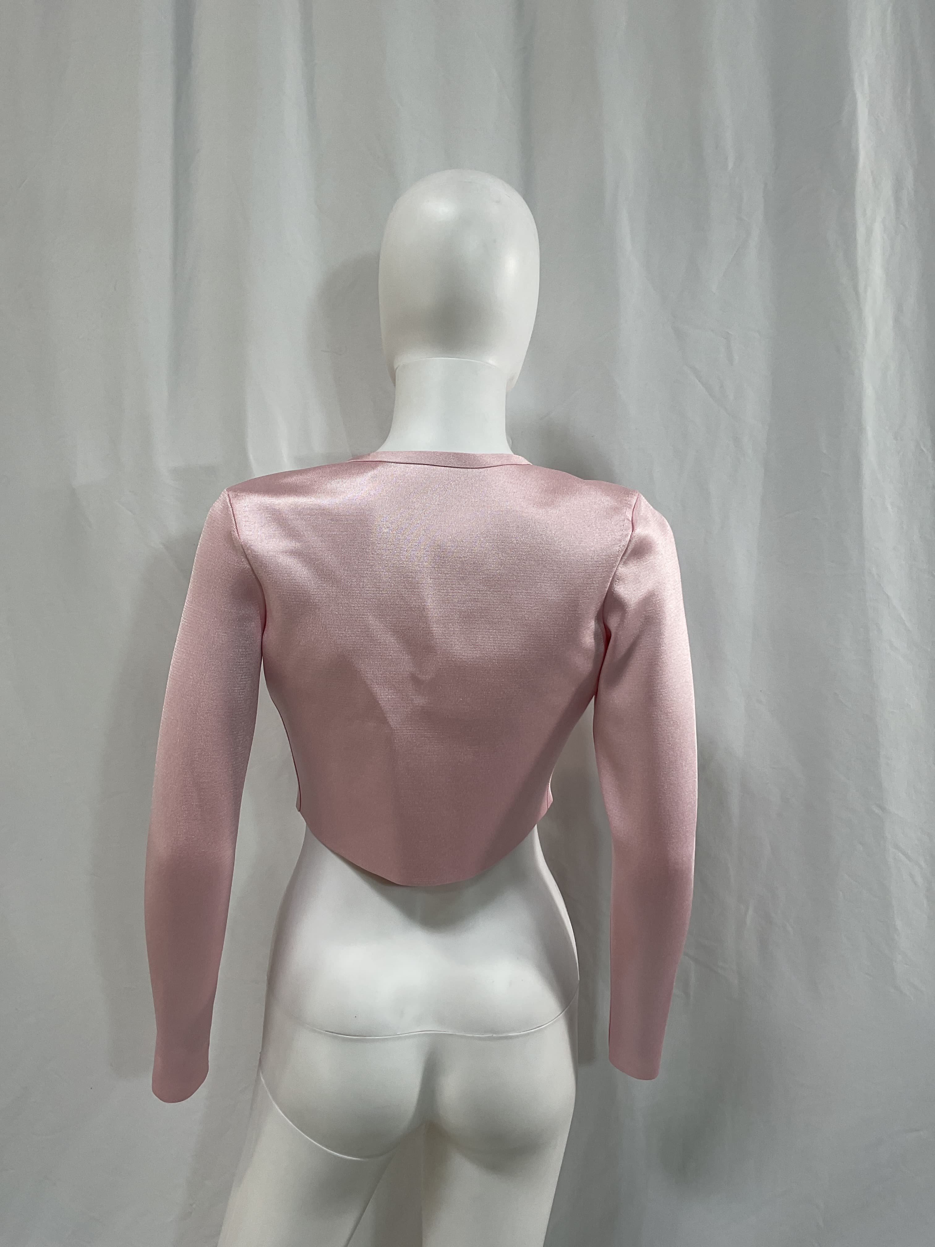 Cropped Cardigan In Cherry Blossom - Image 2