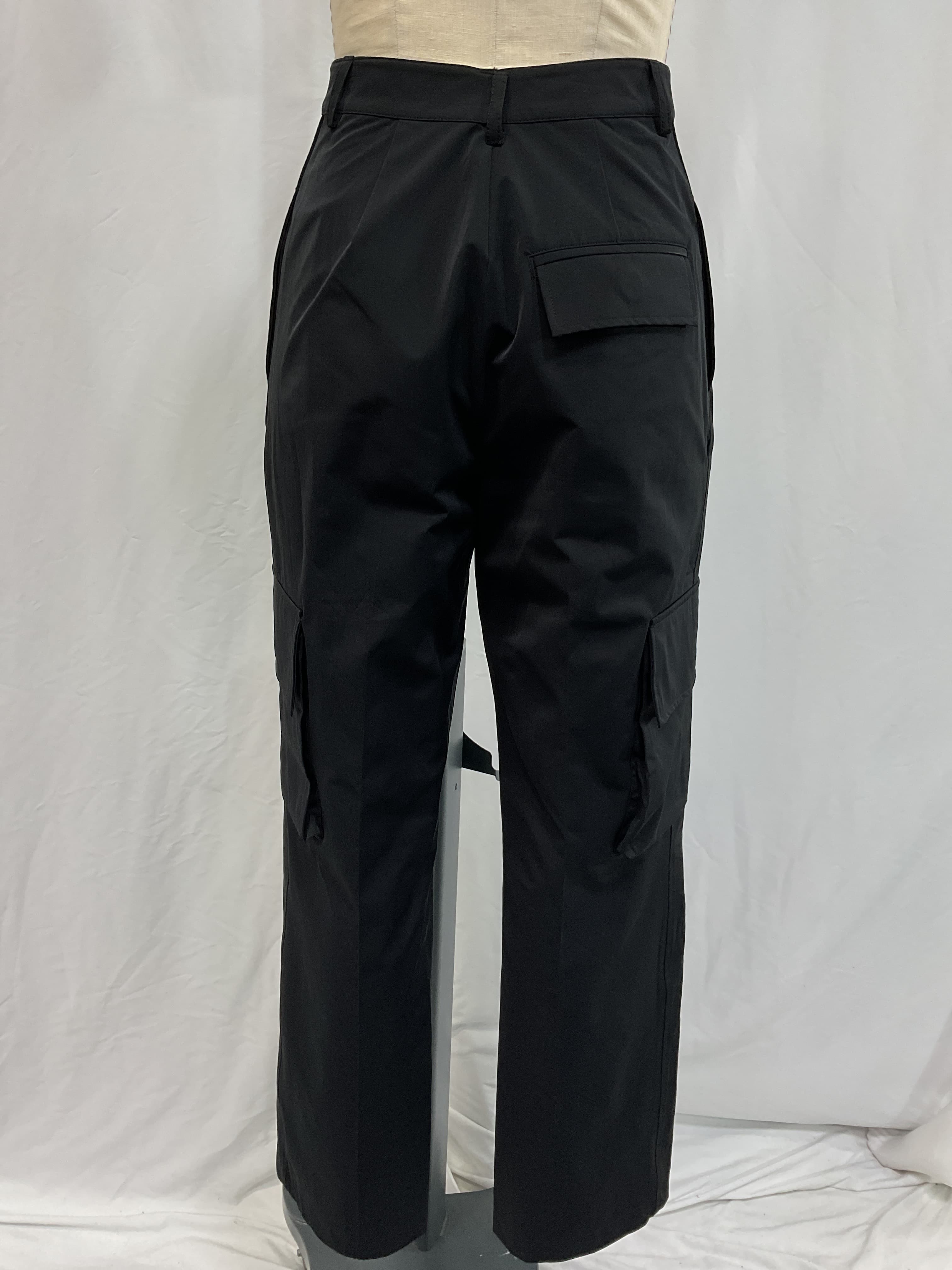 Tech Gabardine Cargo Trousers In Black - Image 3