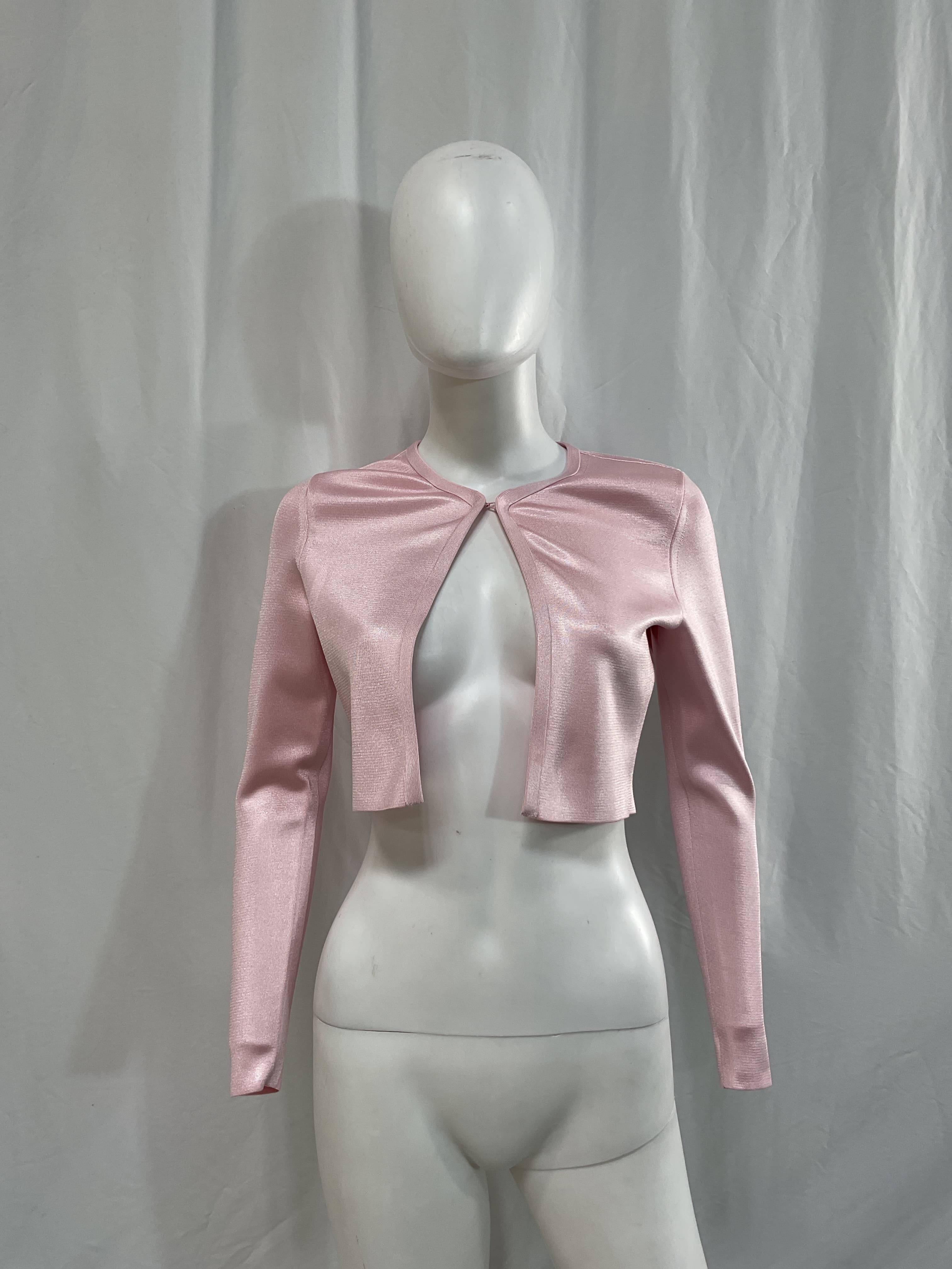 Cropped Cardigan In Cherry Blossom - Image 3
