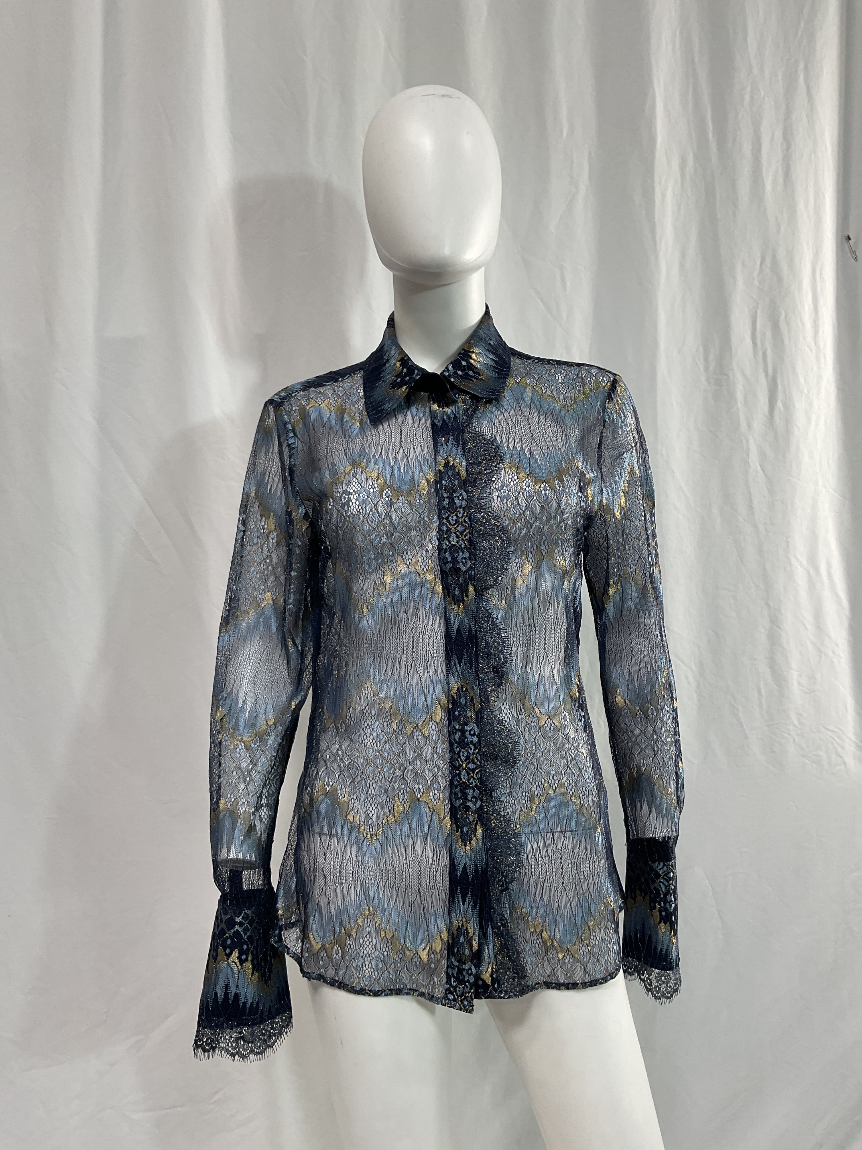 Nora Lurex Mesh Blouse - Image 3