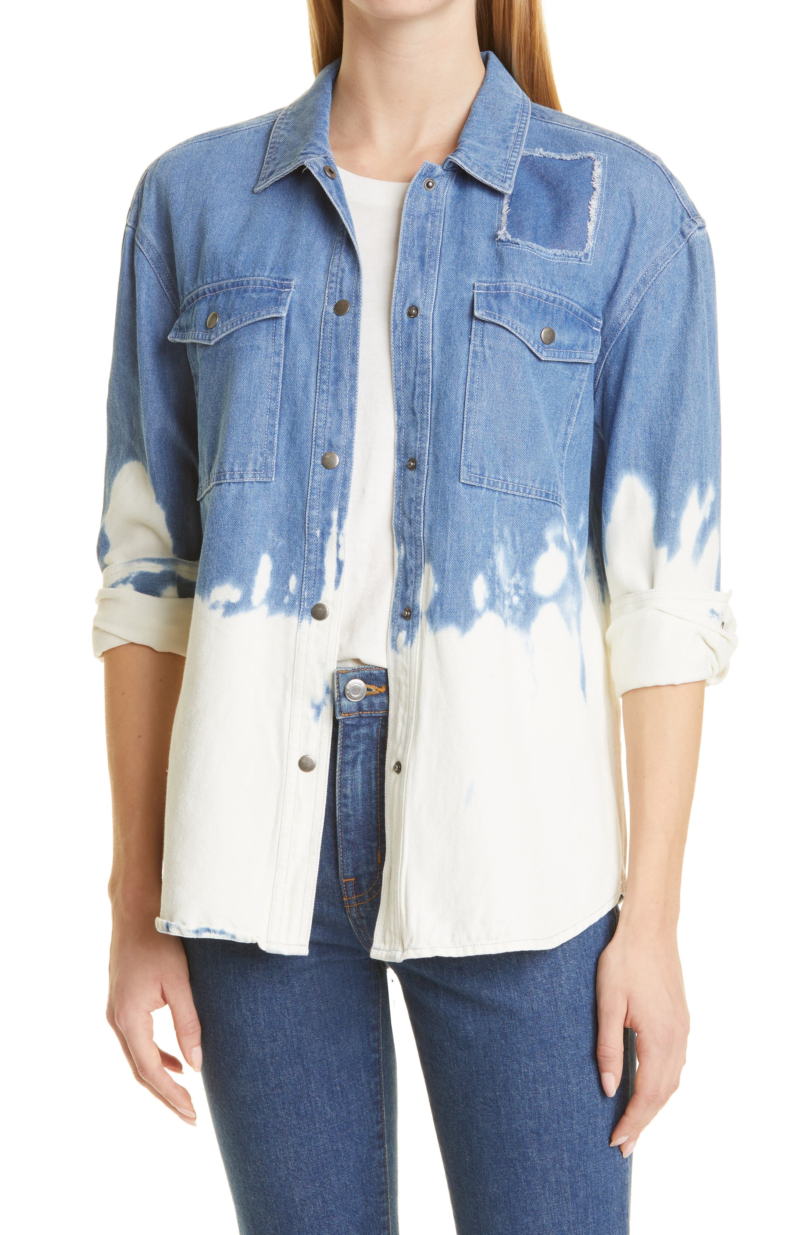 Turner Bleach Denim Button-Up Shirt - Image 1