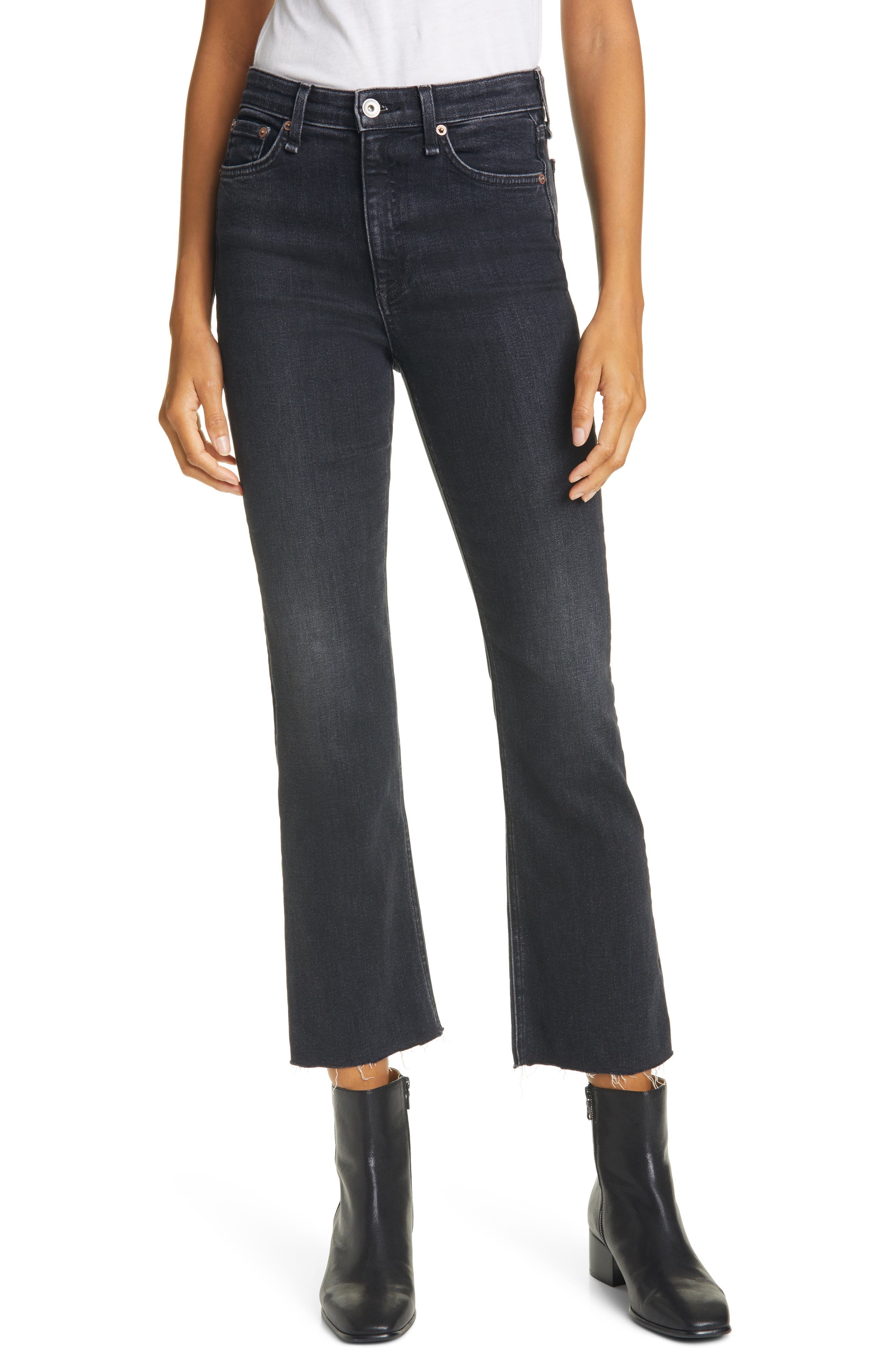 Nina High Waist Ankle Flare Jeans - Image 1