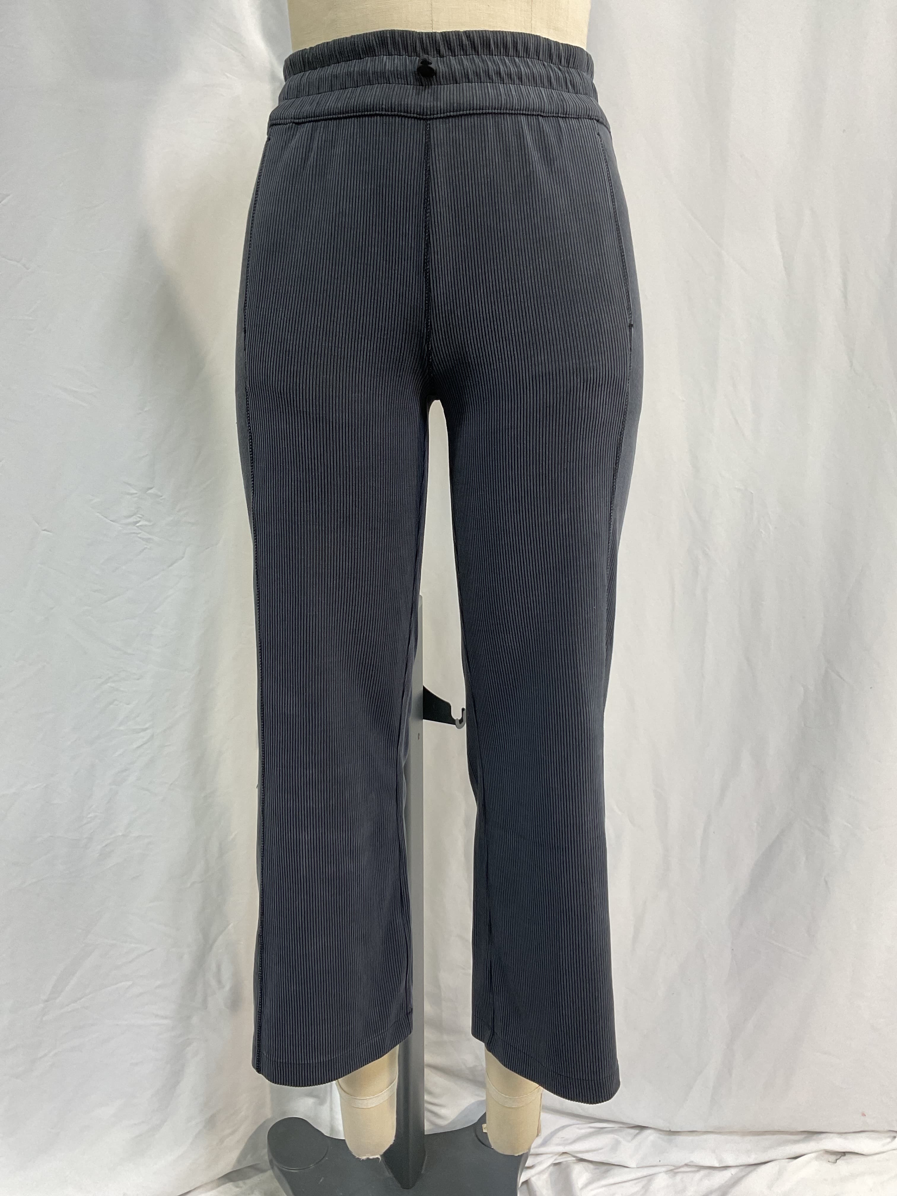 Ribbed Softstreme Mid-Rise Wide-Leg Cropped Pant 25" - Image 2