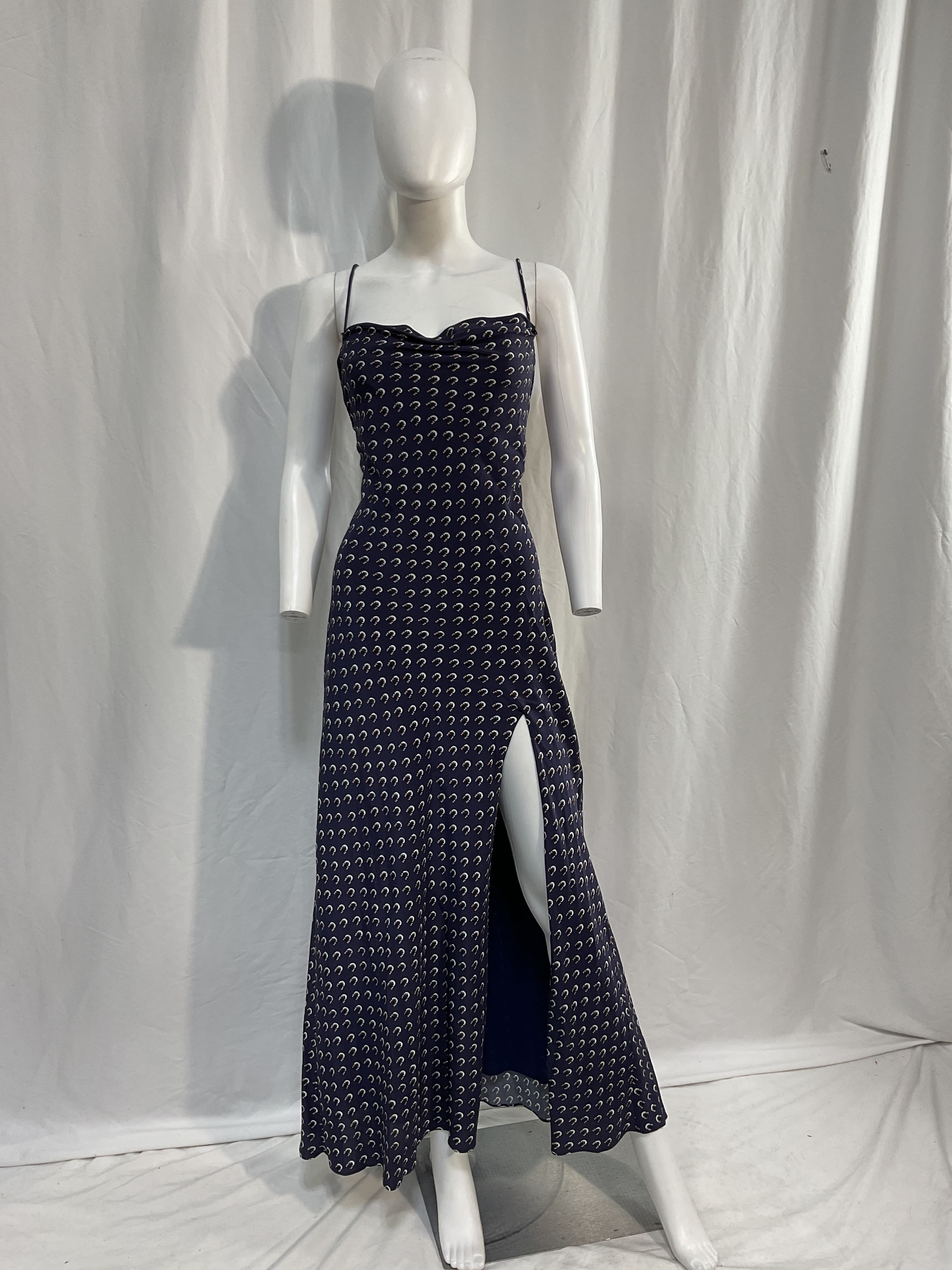 Bellamy Dress In Navy Calico - Image 2