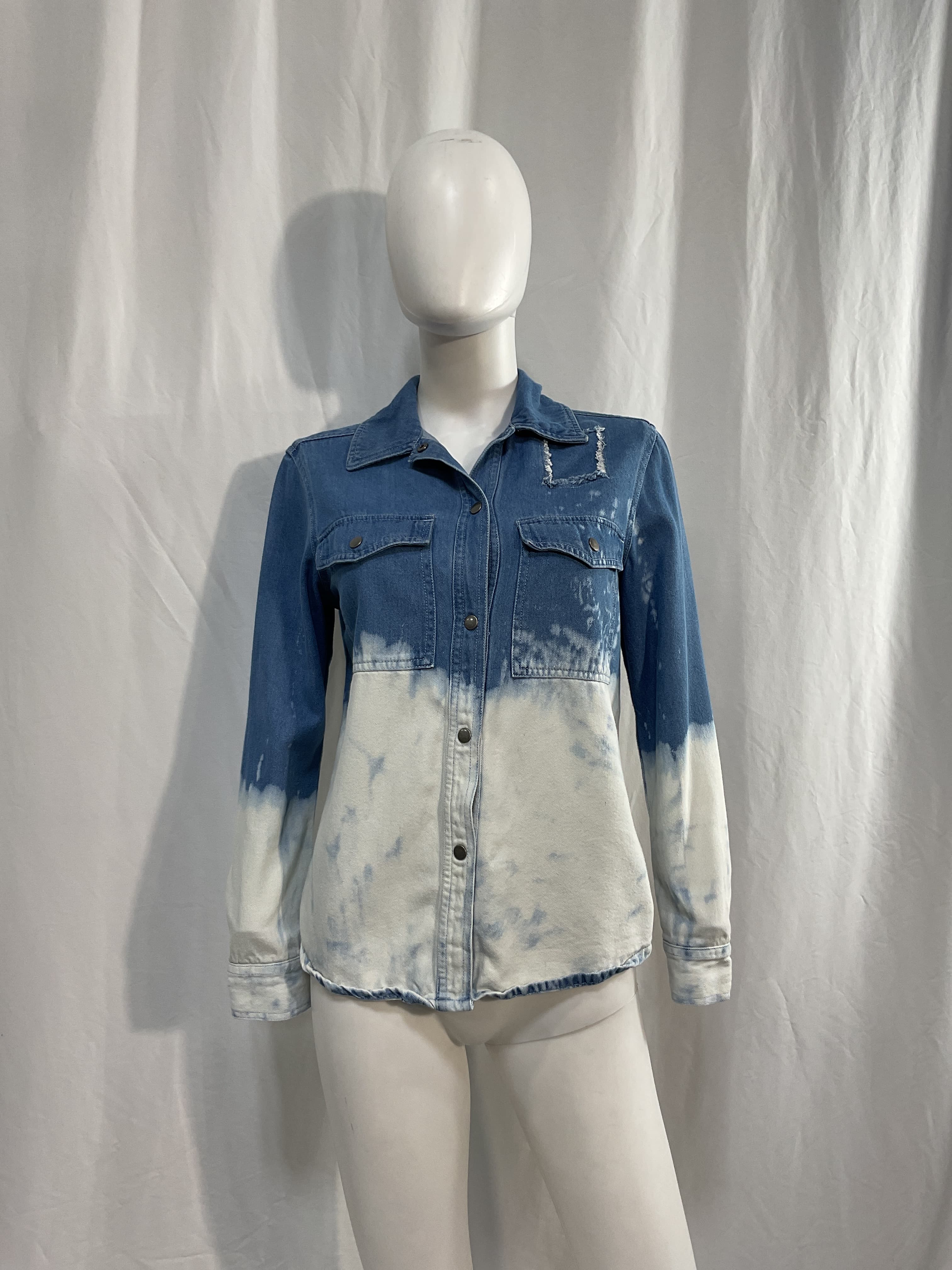 Turner Bleach Denim Button-Up Shirt - Image 3