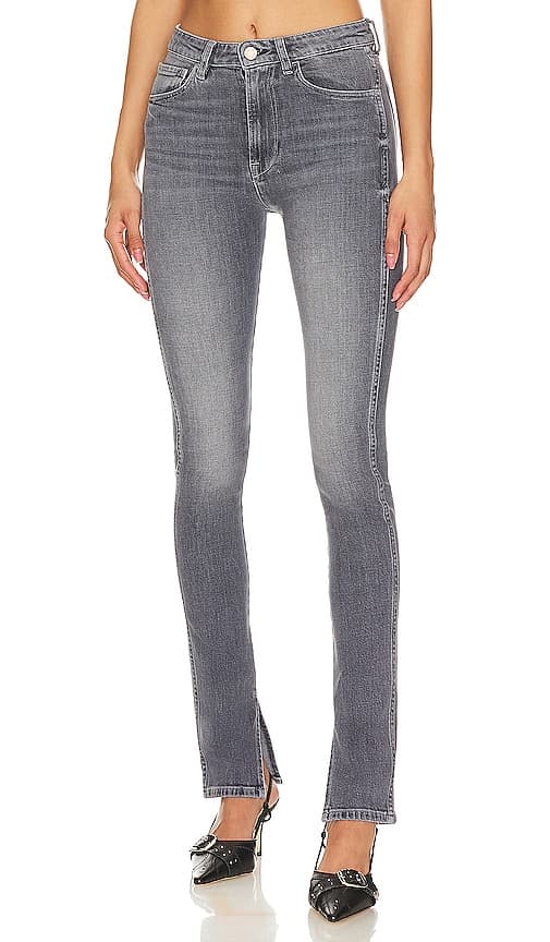 Kaya Split Skinny In Grey Hurricane - Image 1