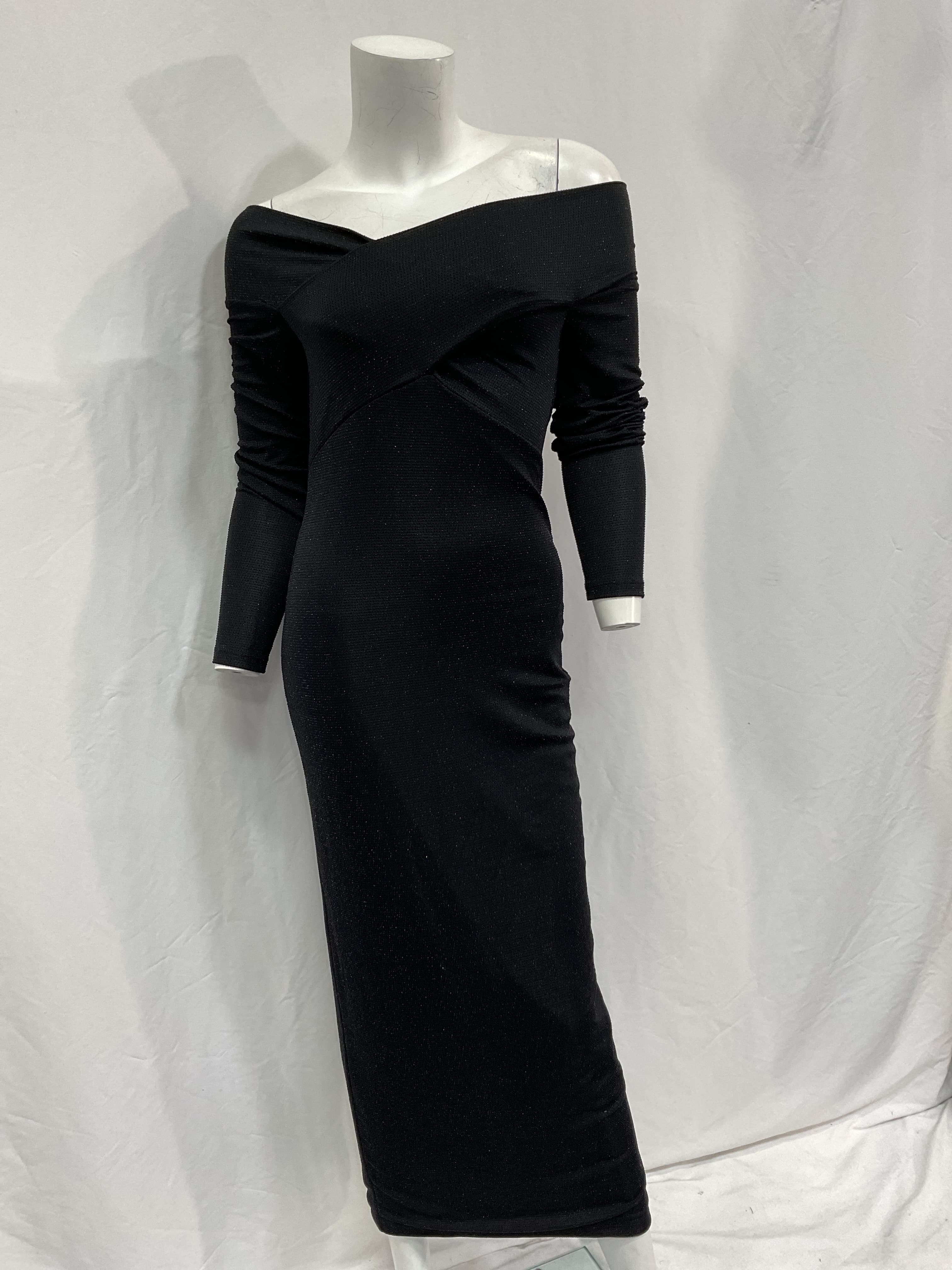 Delta Shimmer Dress In Black - Image 4