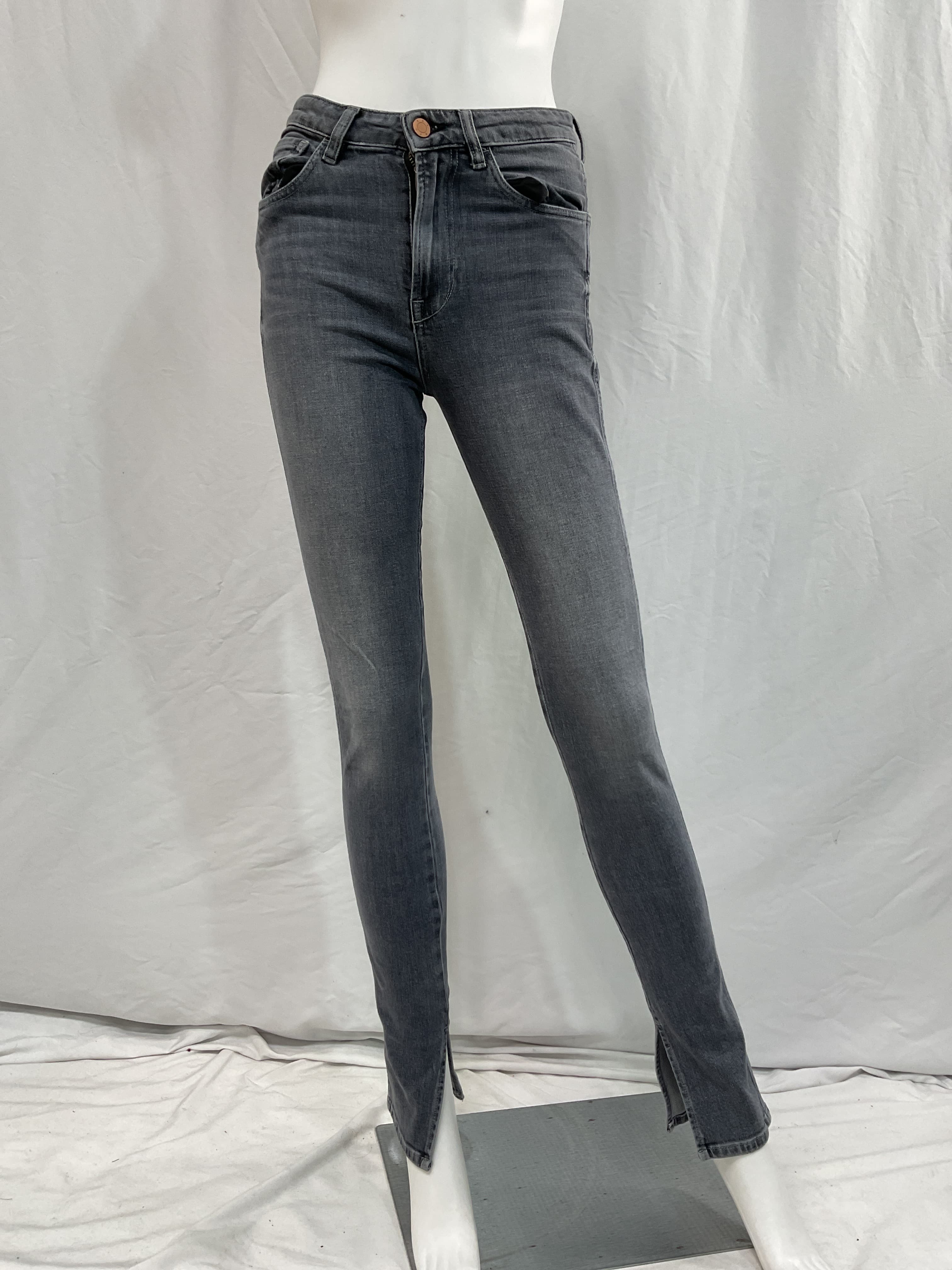 Kaya Split Skinny In Grey Hurricane - Image 4