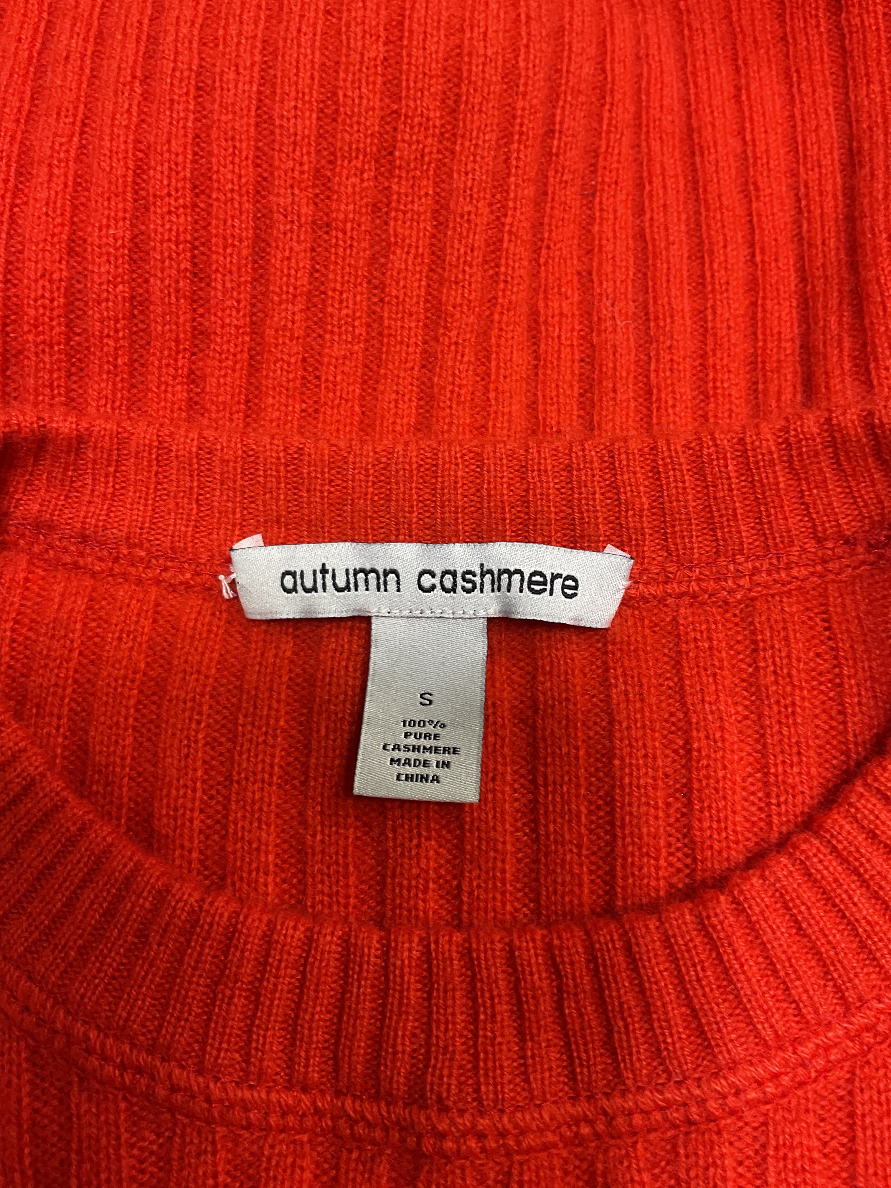 Rib Crew Neck Top In Flame - Image 4