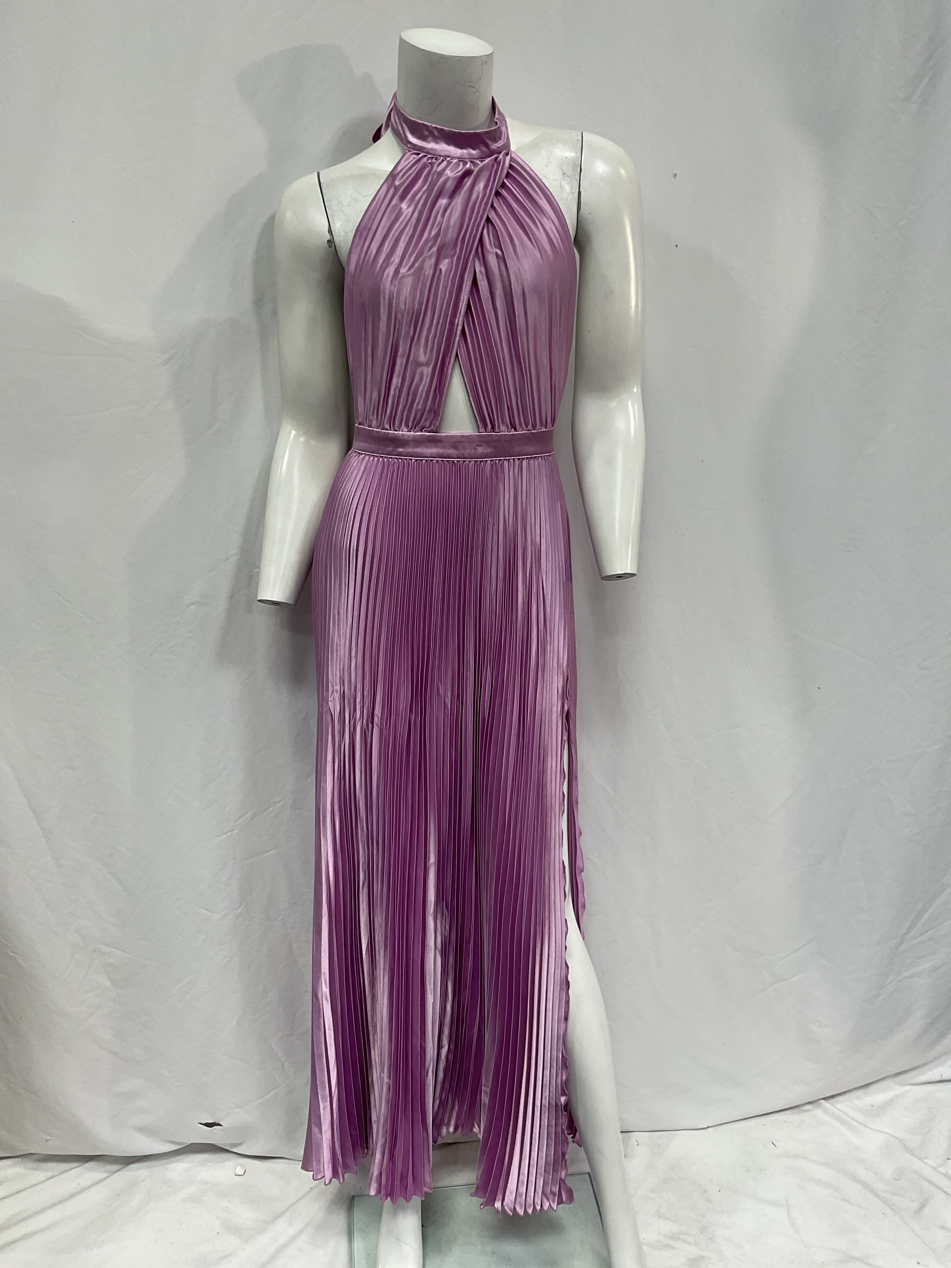 Renaissance Split Gown In Violet - Image 2