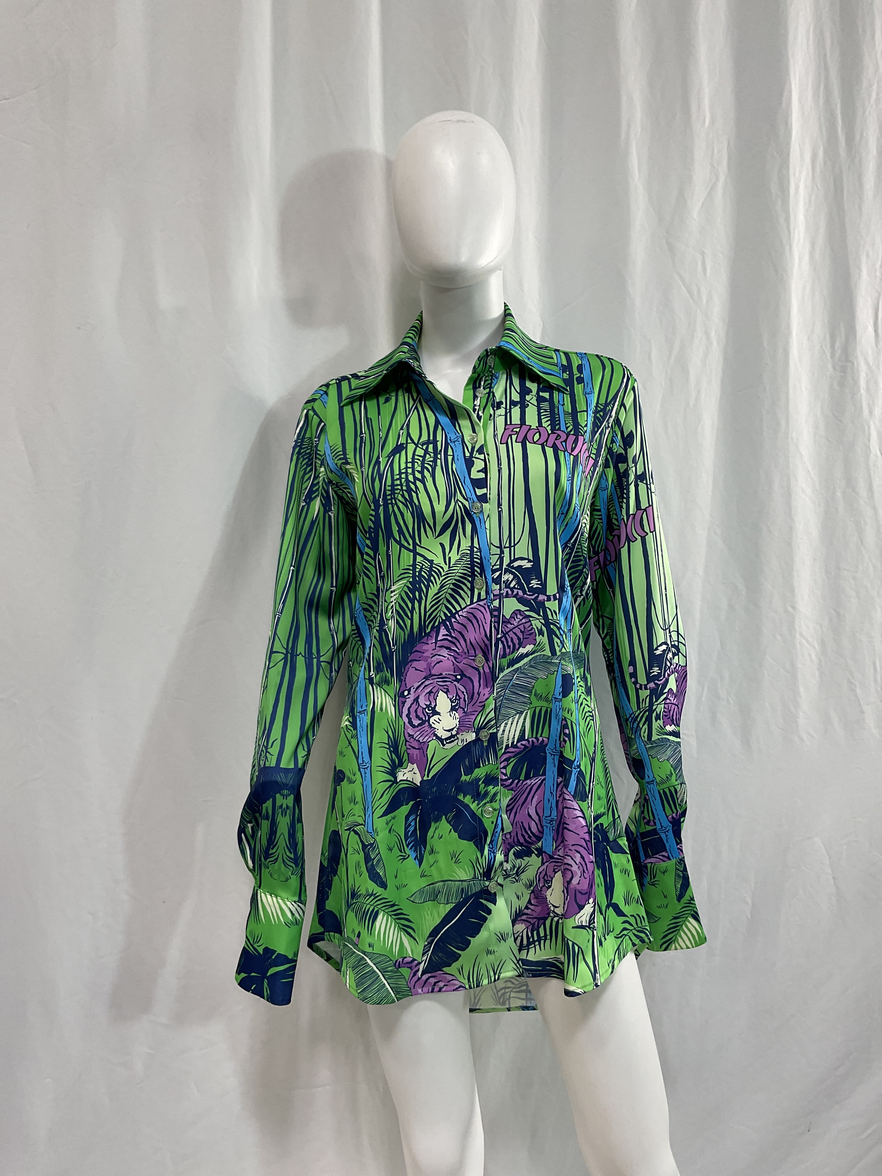 Tiger Print Shirt Dress - Image 2