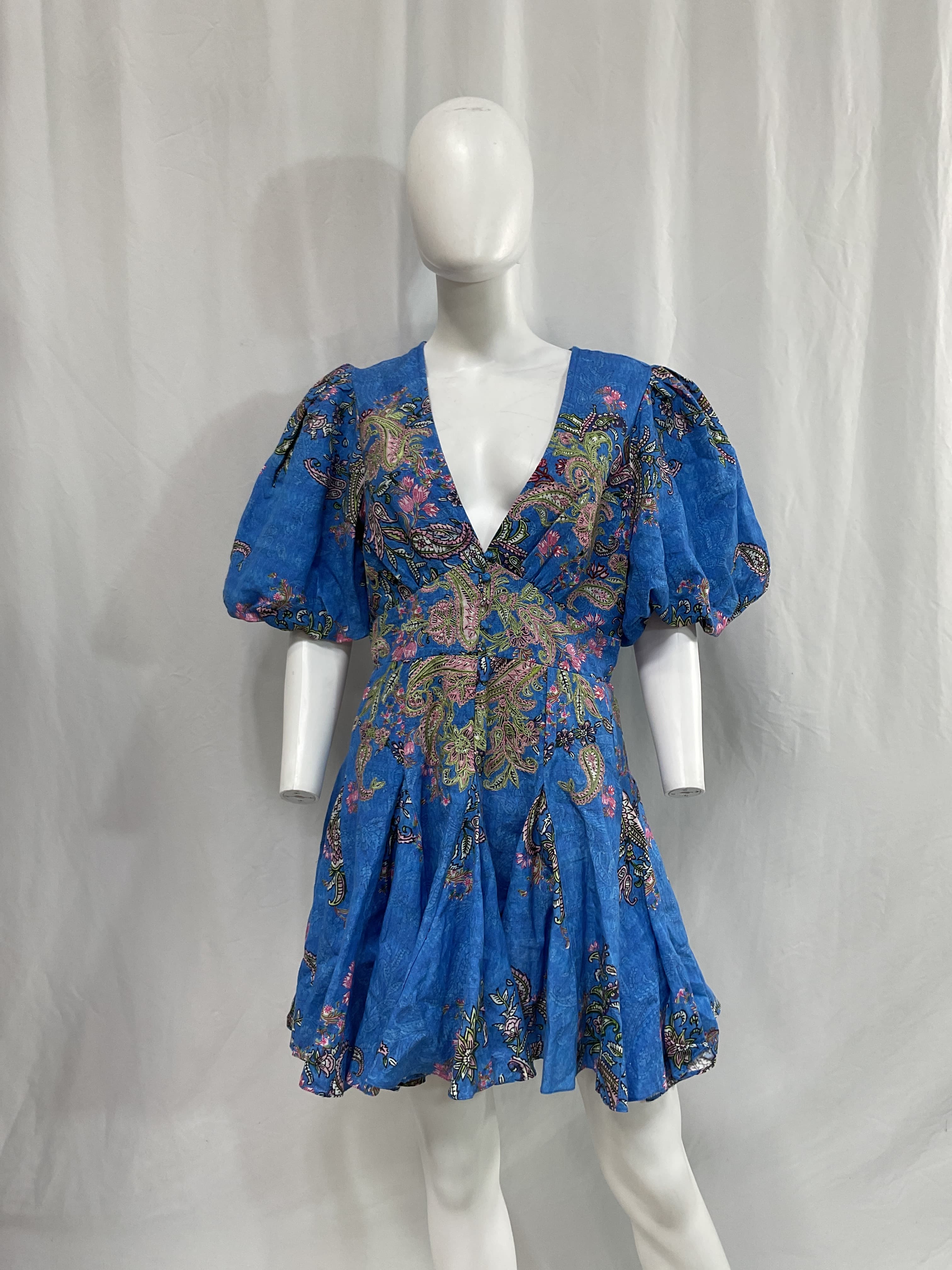 Short Dress In Cobalt Blue - Image 3
