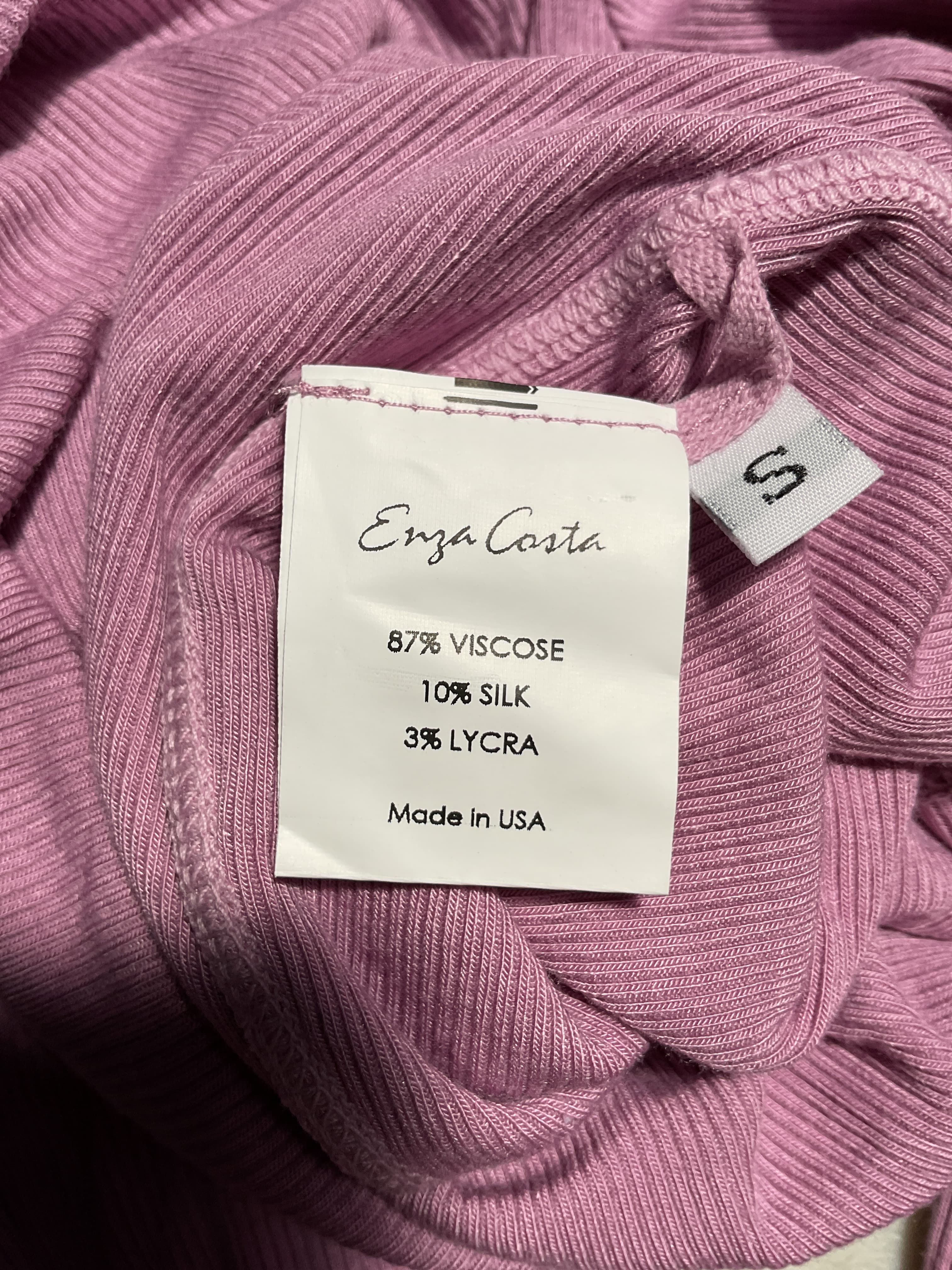 Silk Knit Crew In Orchid Flower - Image 3
