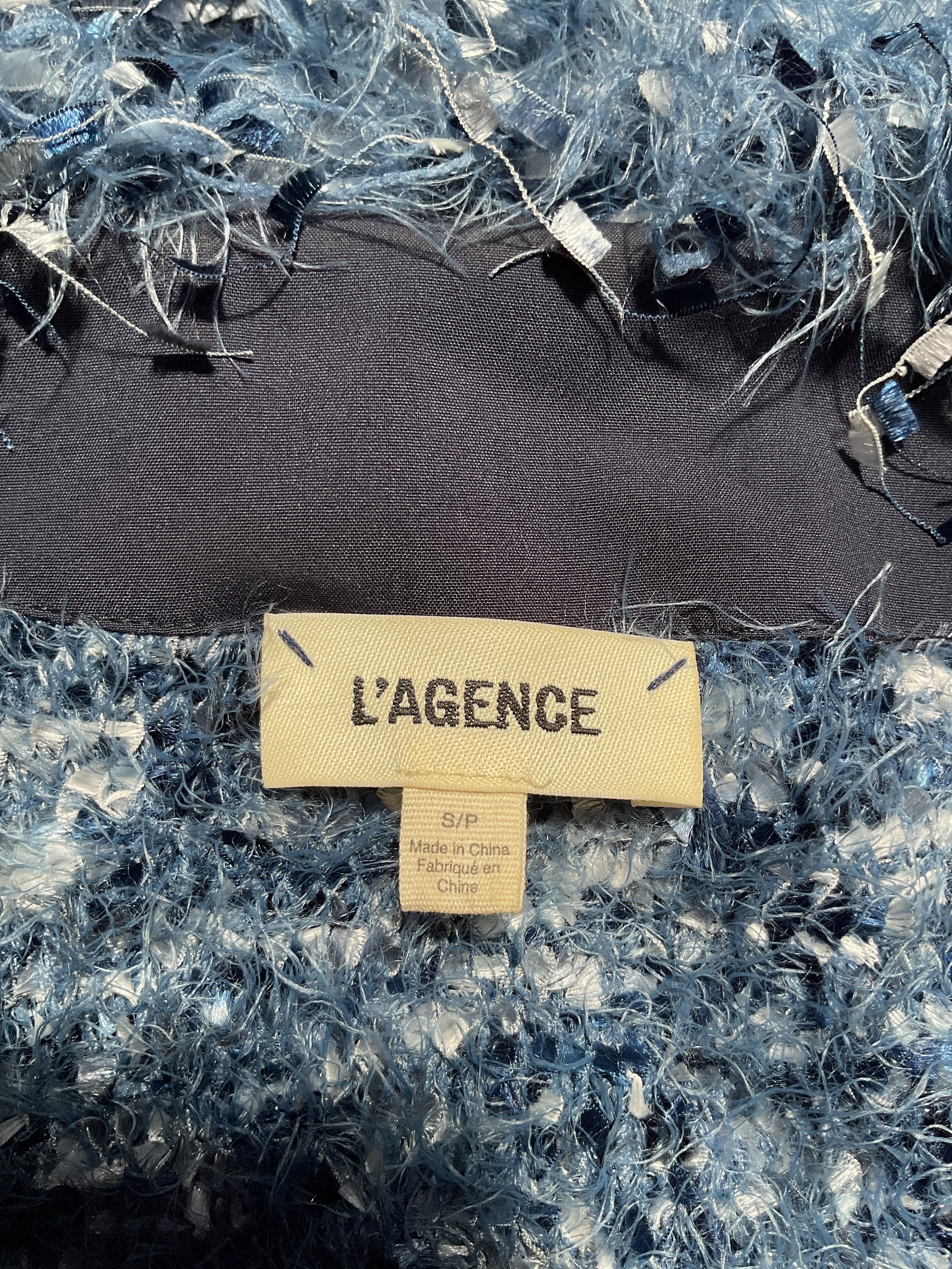 Azure Cardigan Blazer In Blue Multi - Image 3