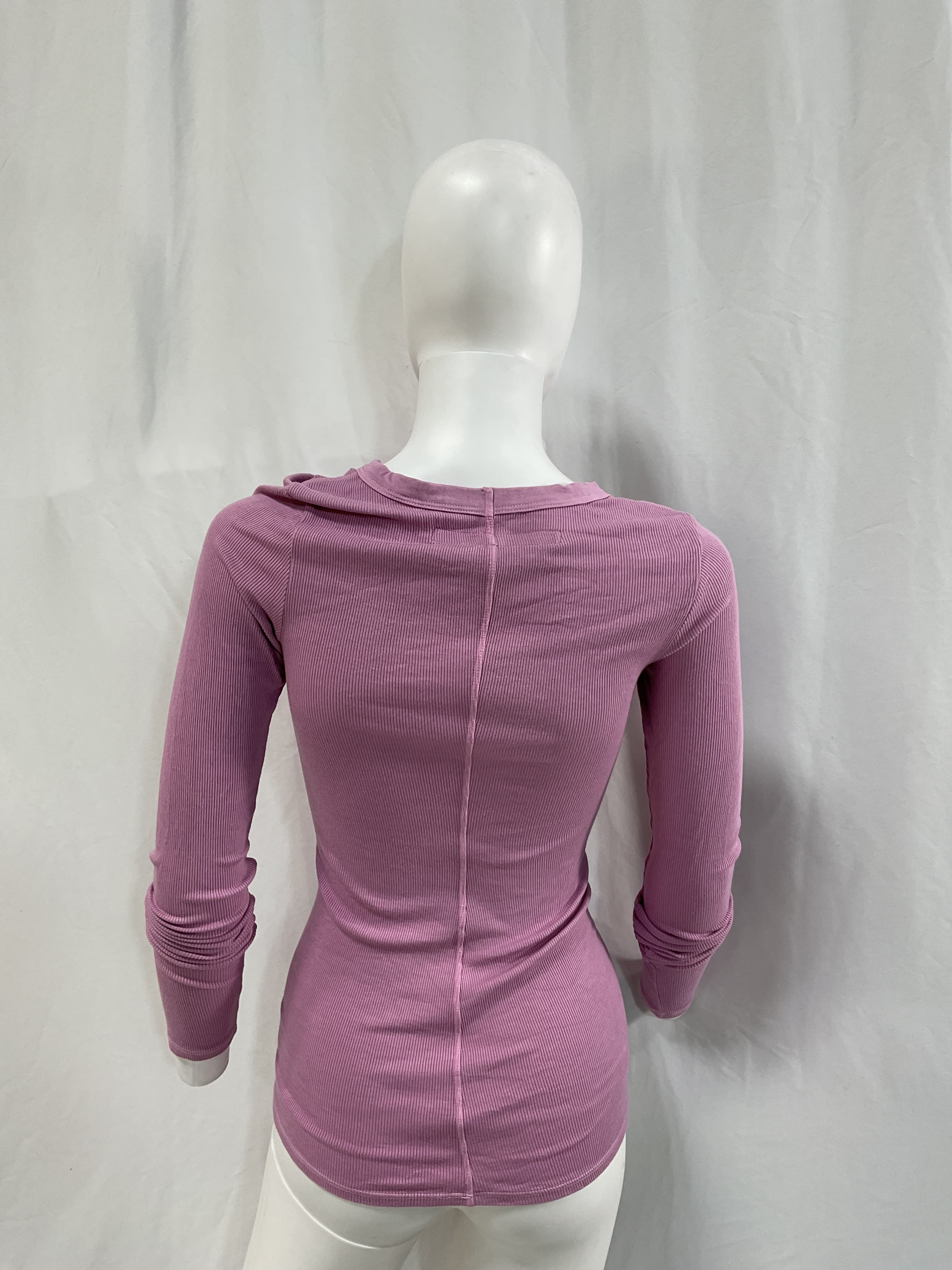 Silk Knit Crew In Orchid Flower - Image 4