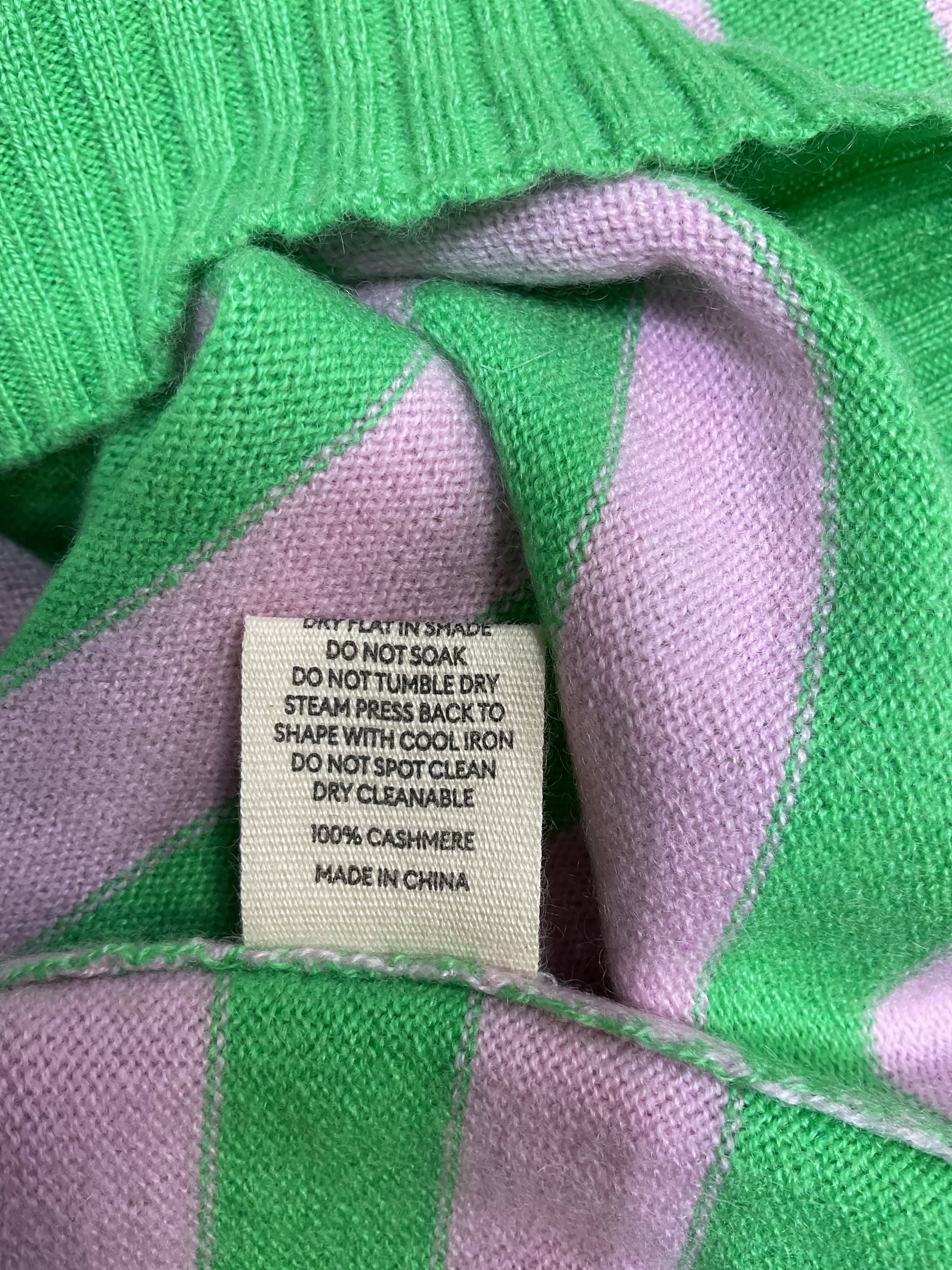 Stripe Love Patch Crew In Irish Green, Sakura & Candy Pink - Image 4