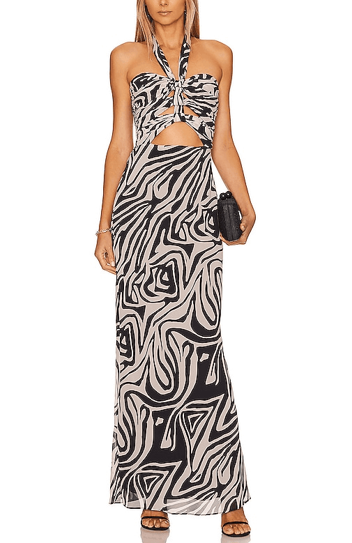 Lopte Dress In Zebra - Image 1