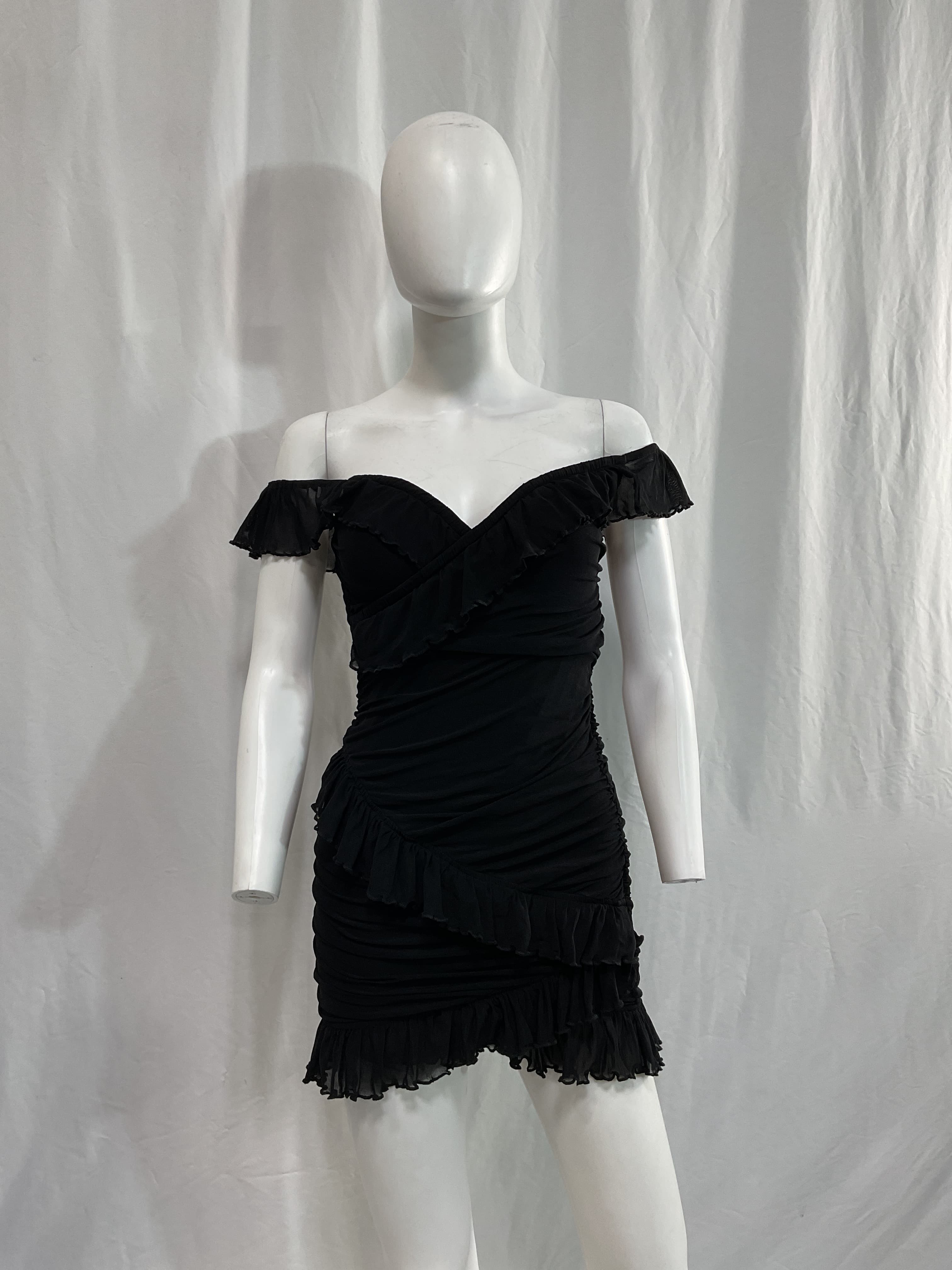 Bandit Mini Dress In Black - Image 3