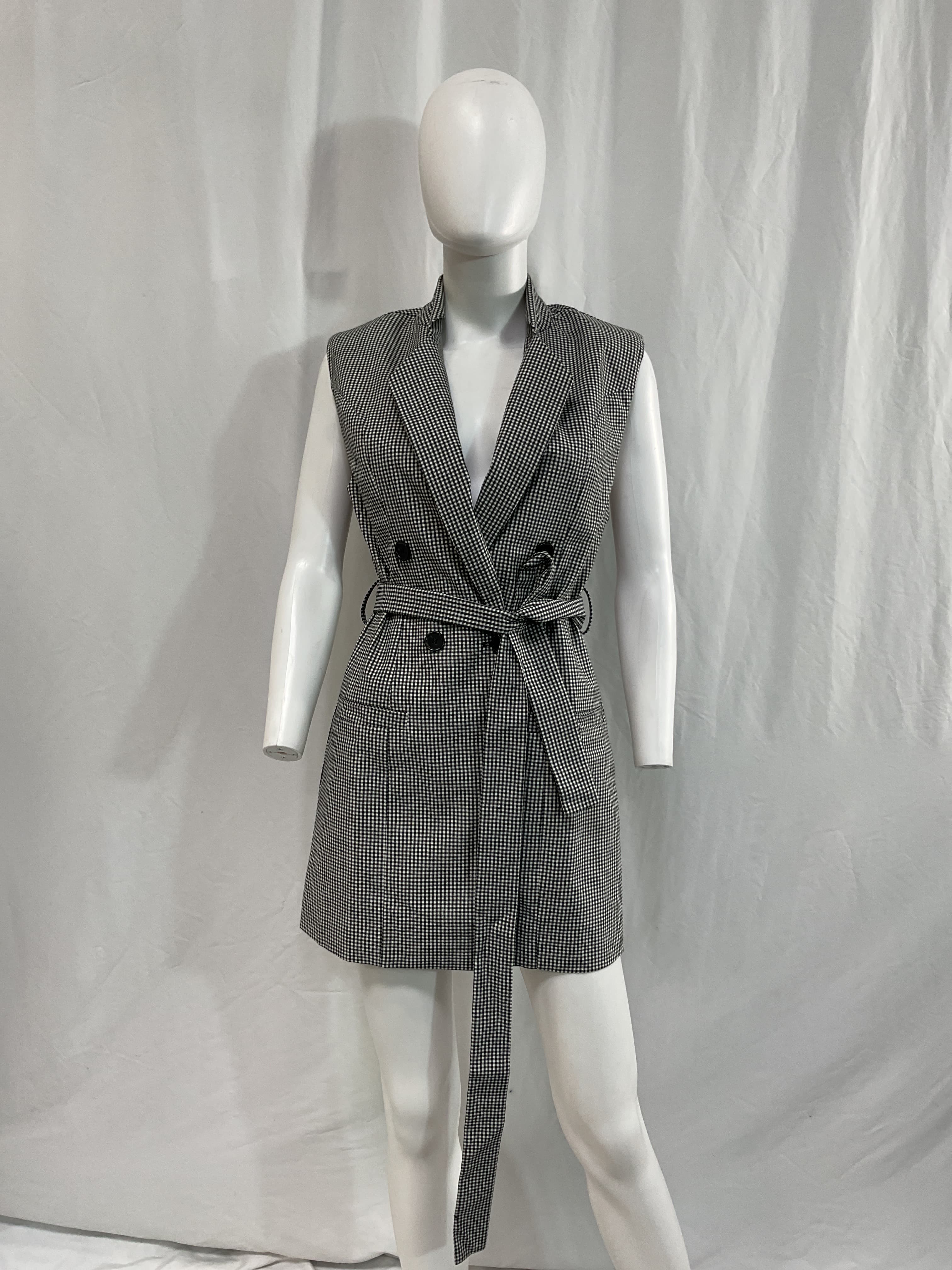 Brooklyn Mini Blazer Dress In Black & White - Image 3