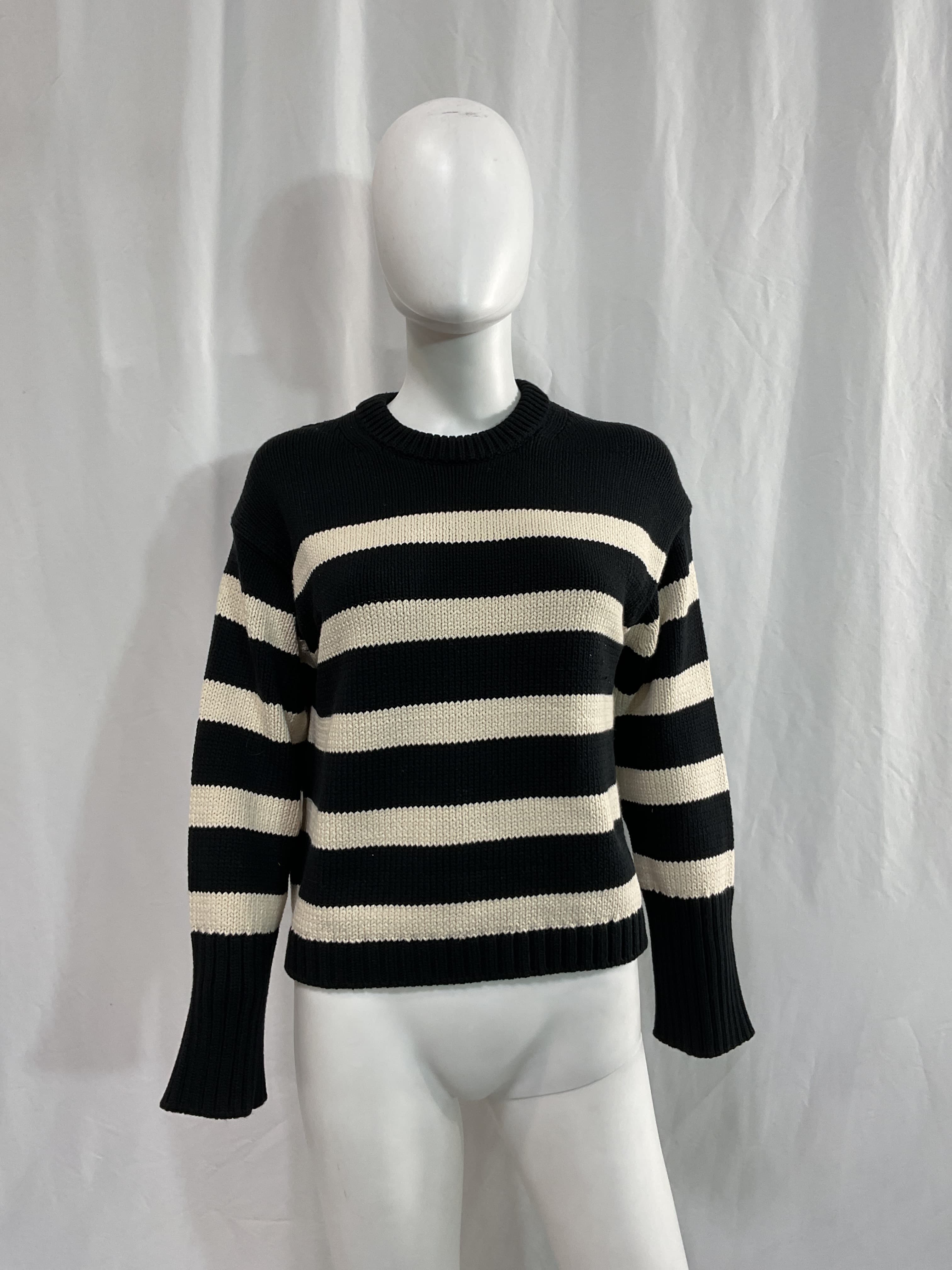 Striped Crewneck In Black & Natural - Image 3