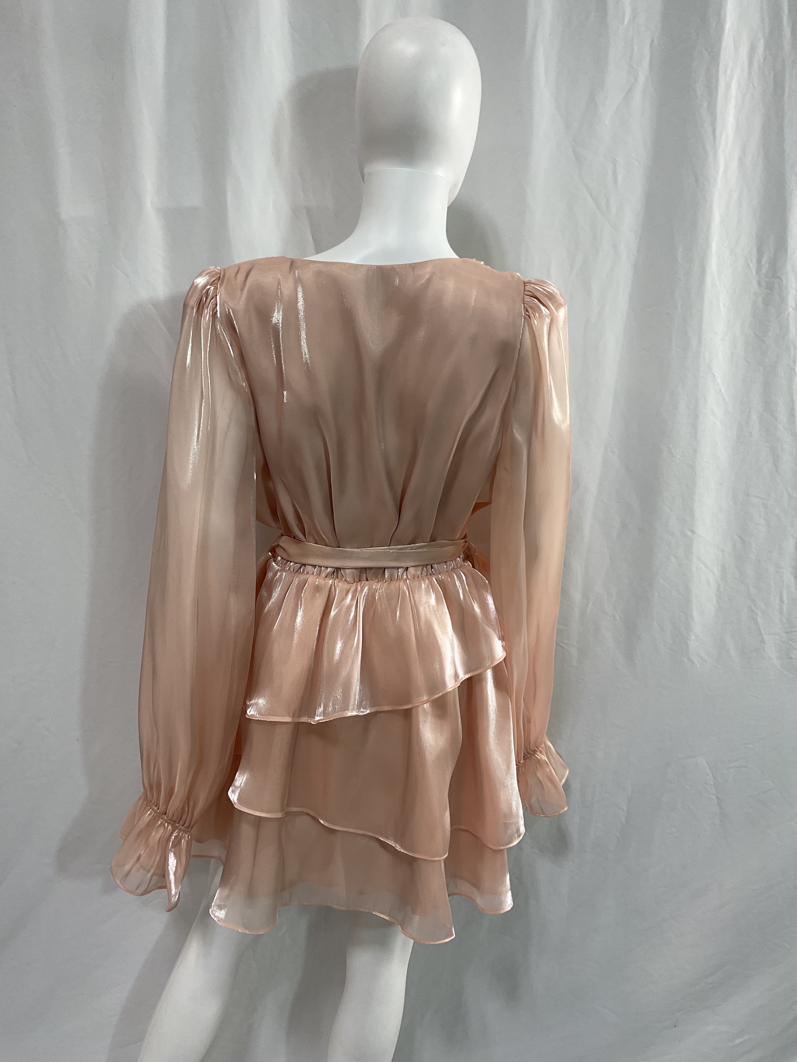 Elly Mini Dress In Dust Pink In Dusty Pink - Image 3