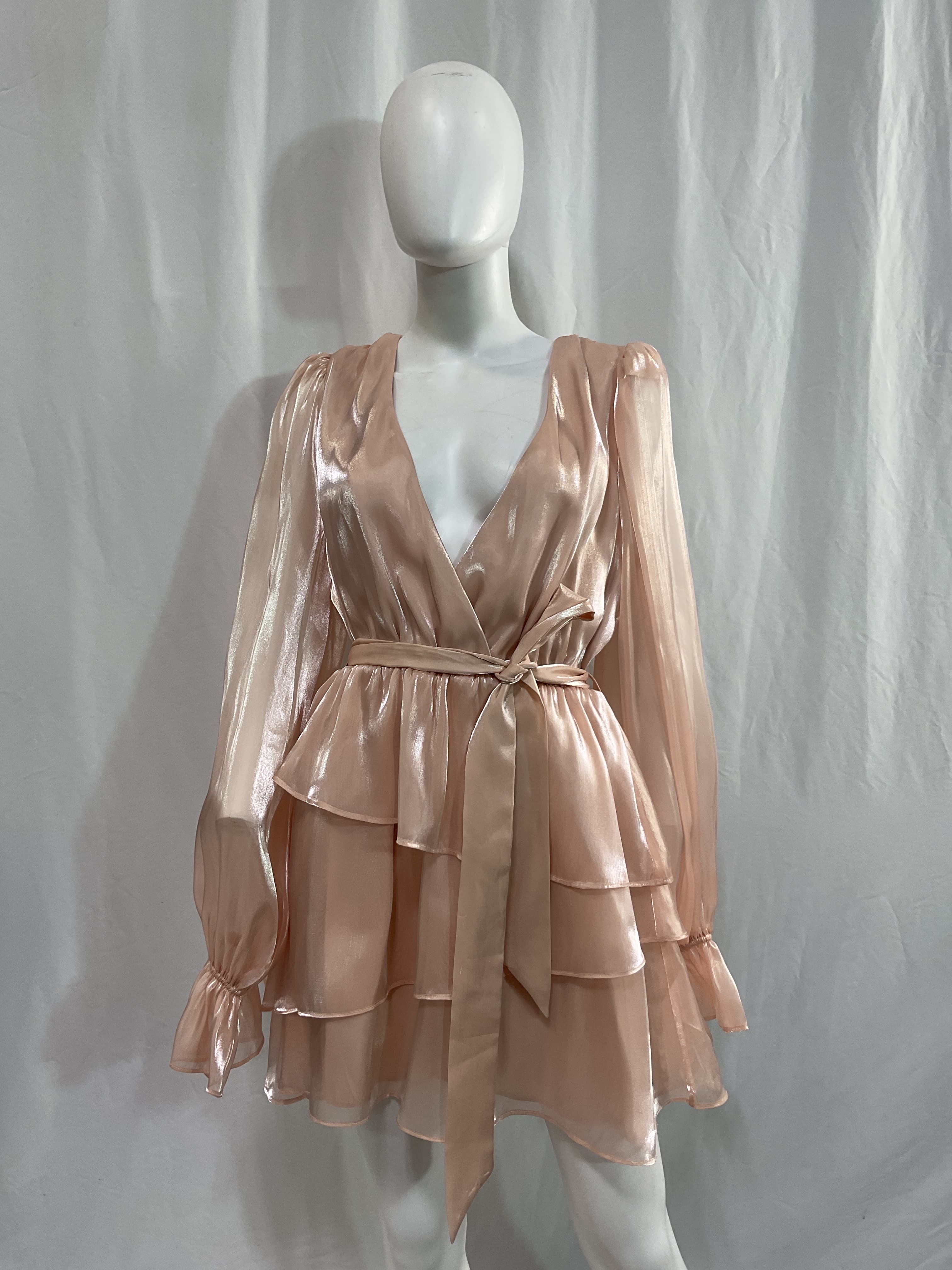 Elly Mini Dress In Dust Pink In Dusty Pink - Image 4