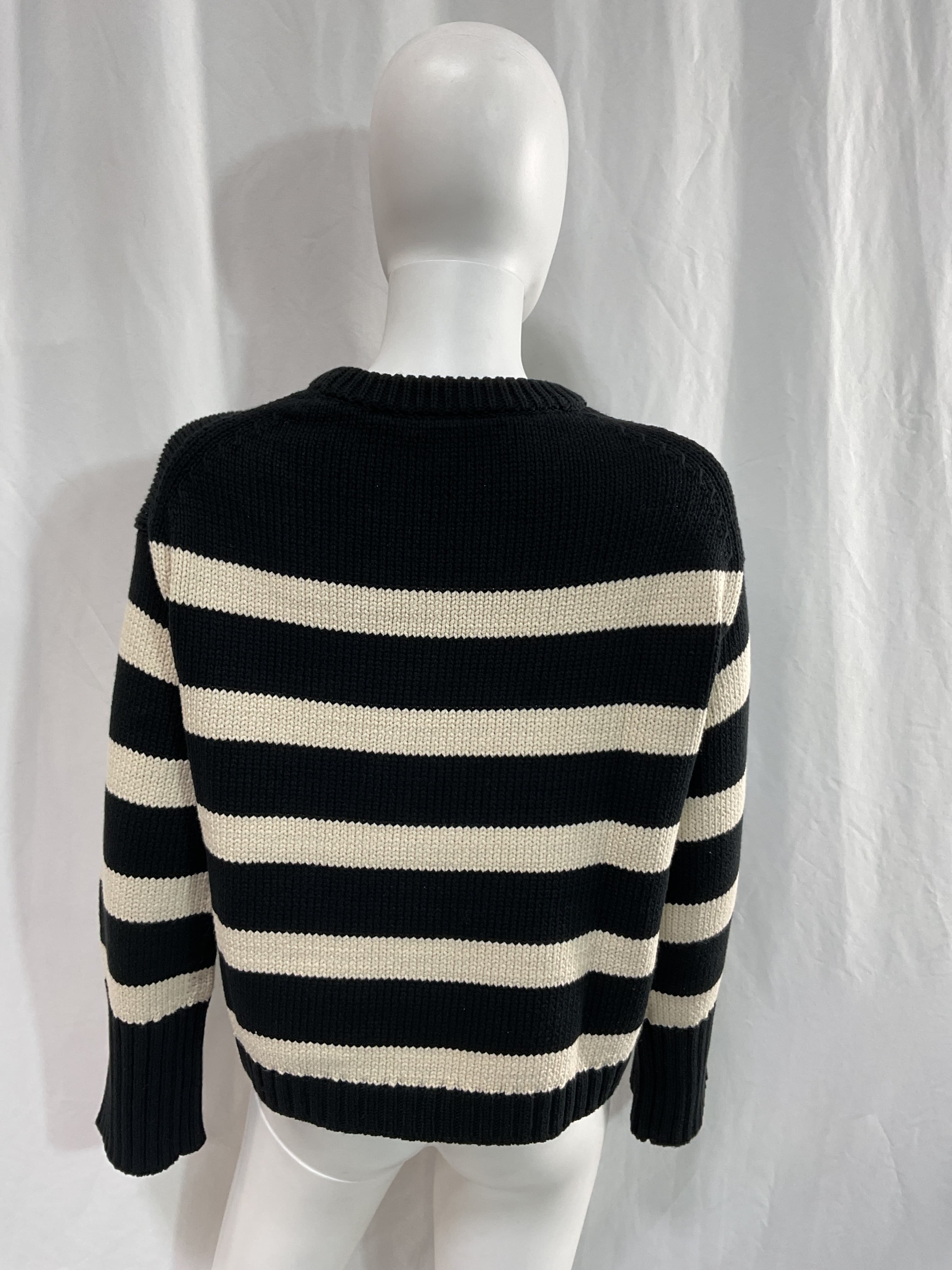 Striped Crewneck In Black & Natural - Image 4
