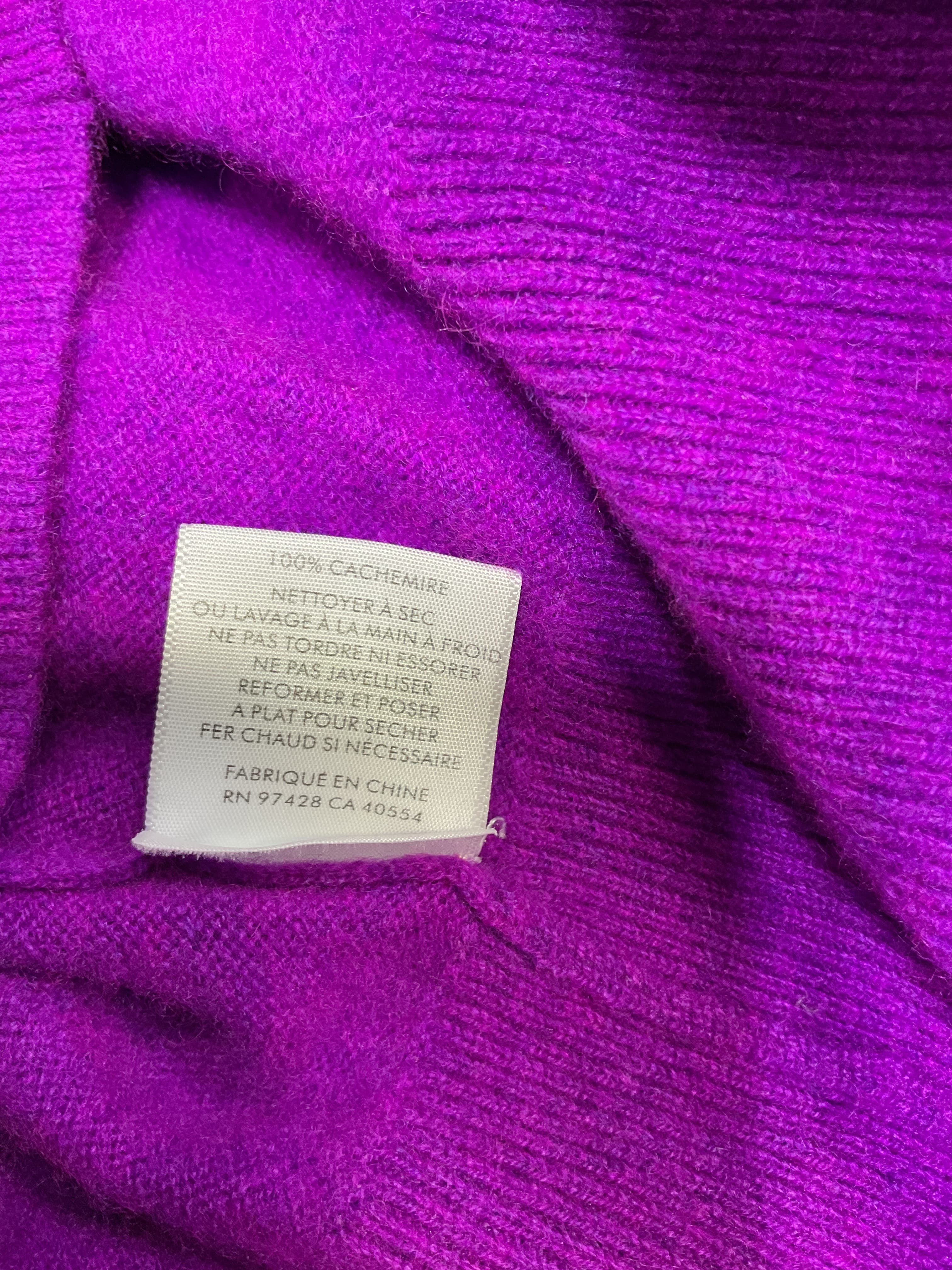 Cashmere Essential Turtleneck In Wild Purple - Image 4