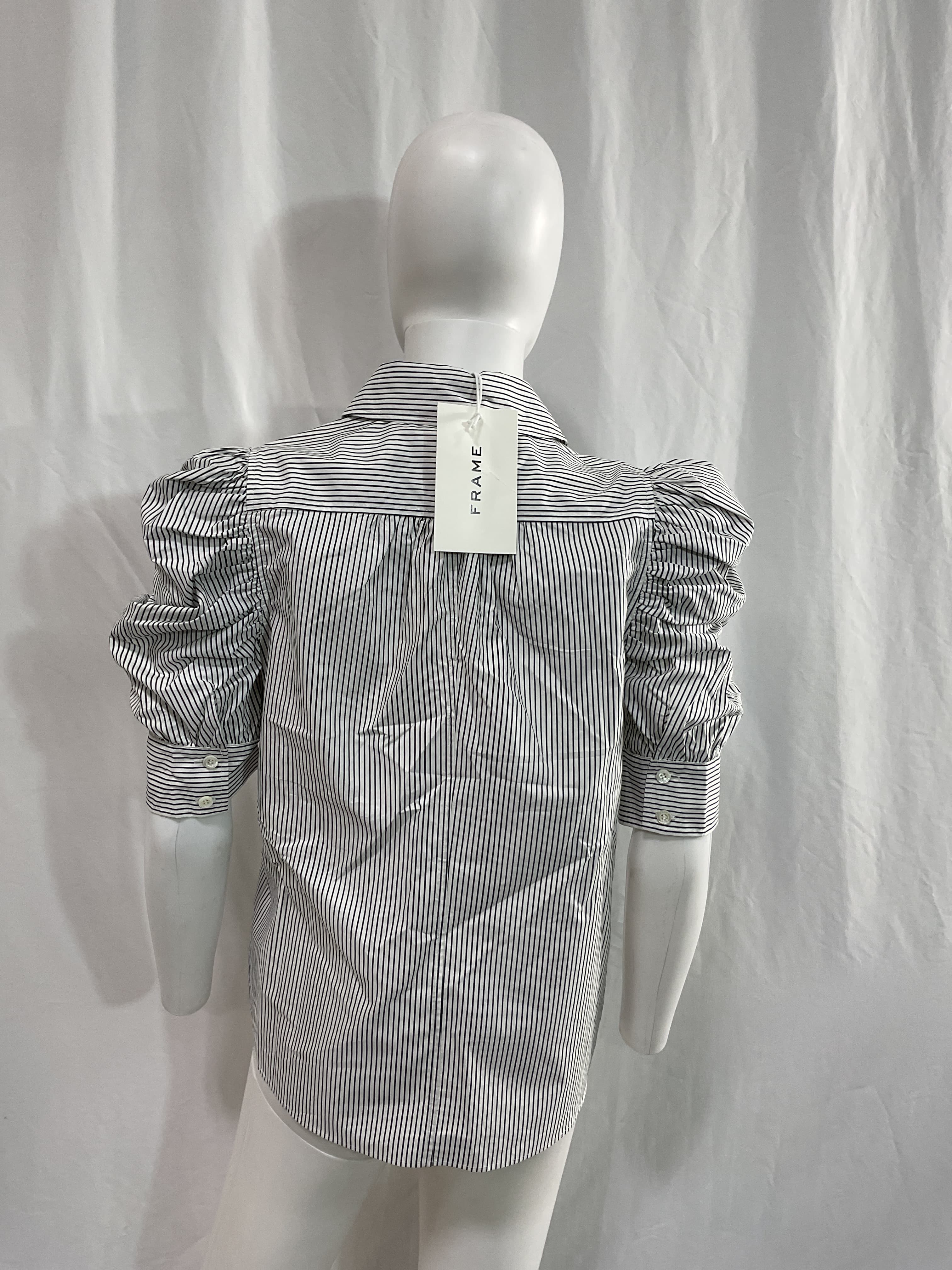 Ruched Puff Sleeve Shirt - Image 2