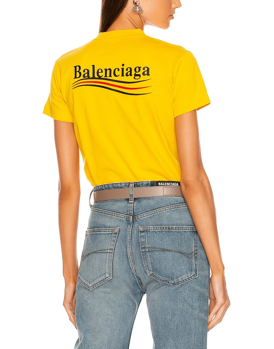 Small Fit T-Shirt In Yellow & Black & Red - Image 1