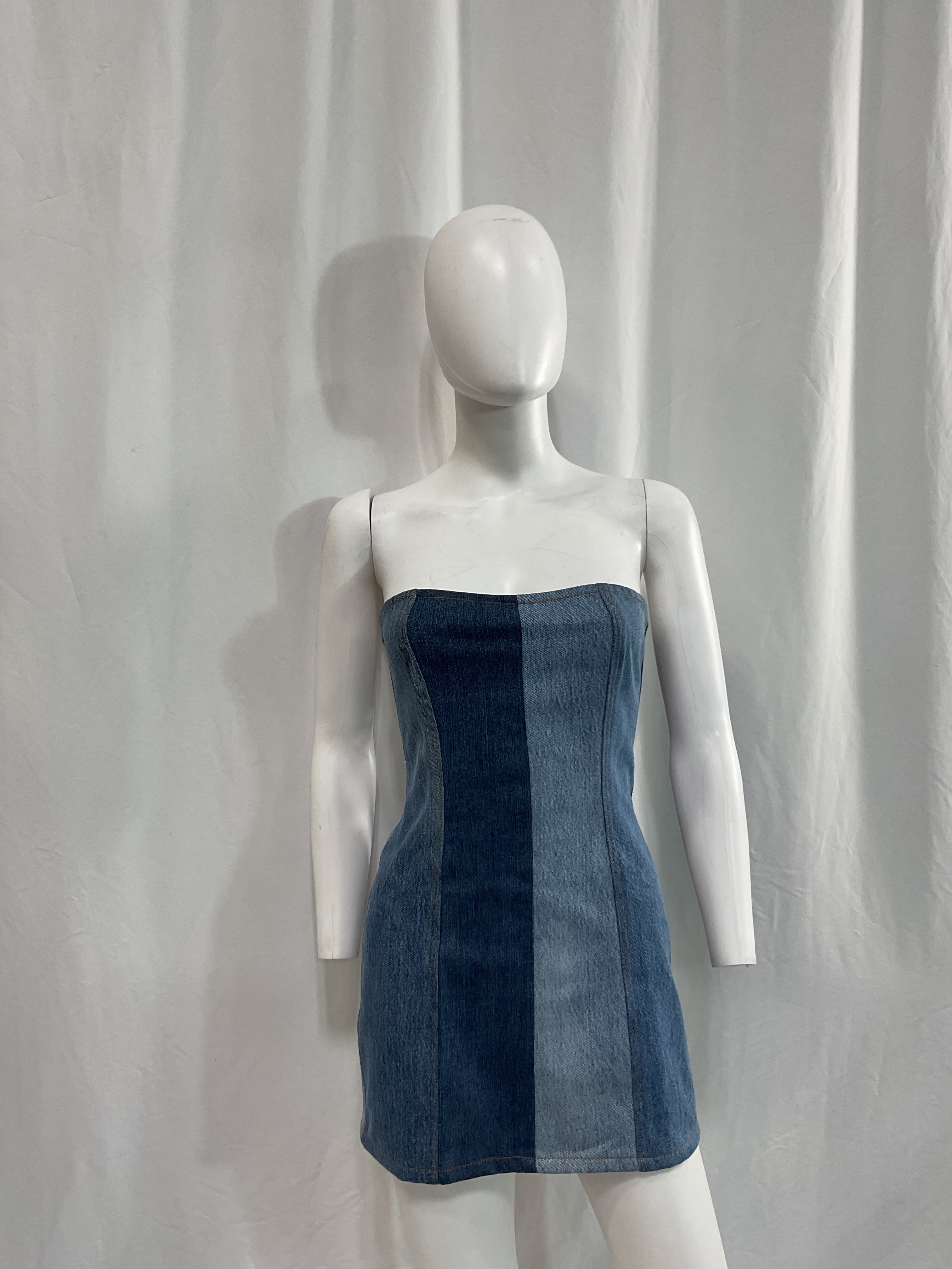 Strapless Mini Dress In Light Medium - Image 2