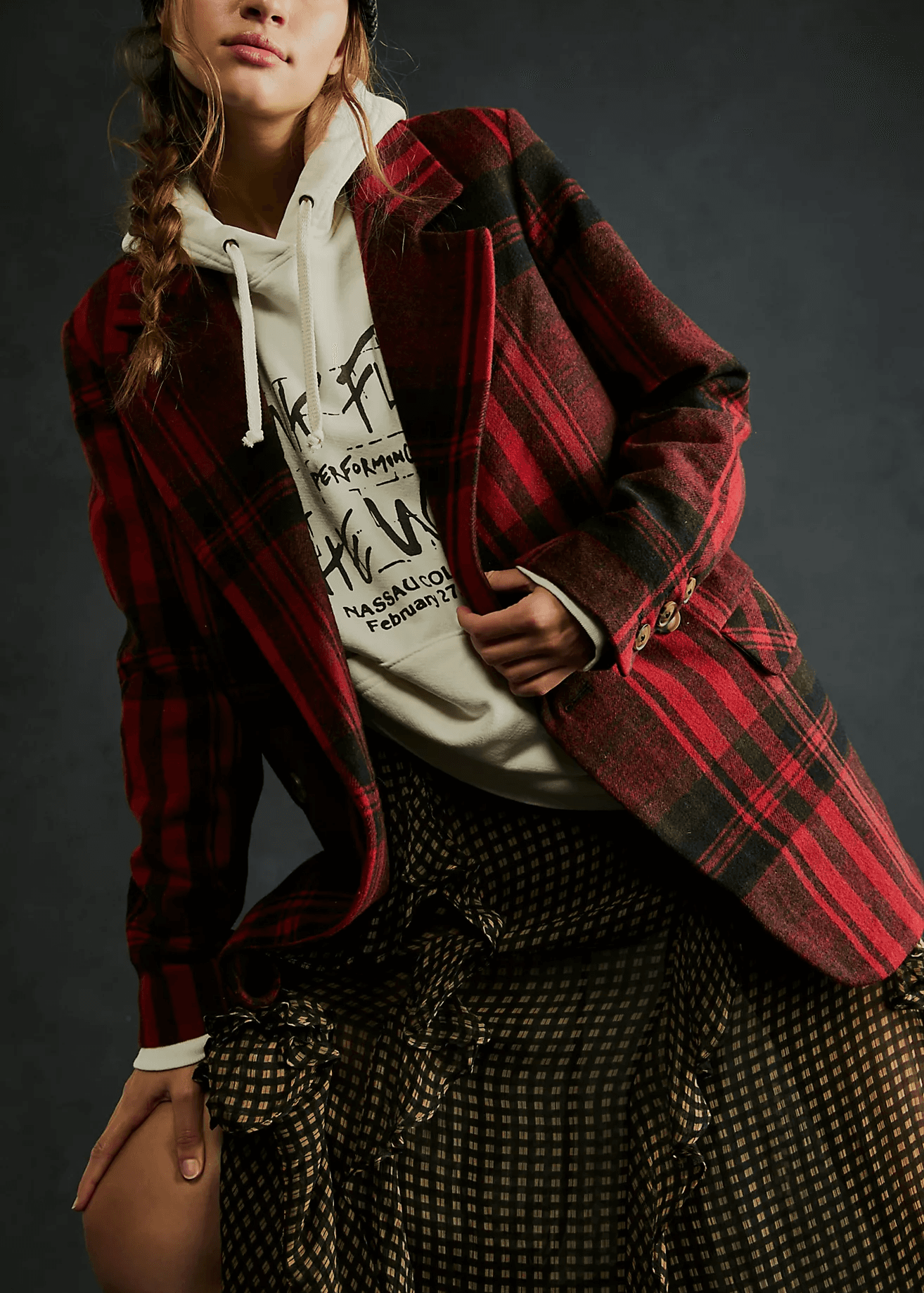 Mari Plaid Blazer - Image 1