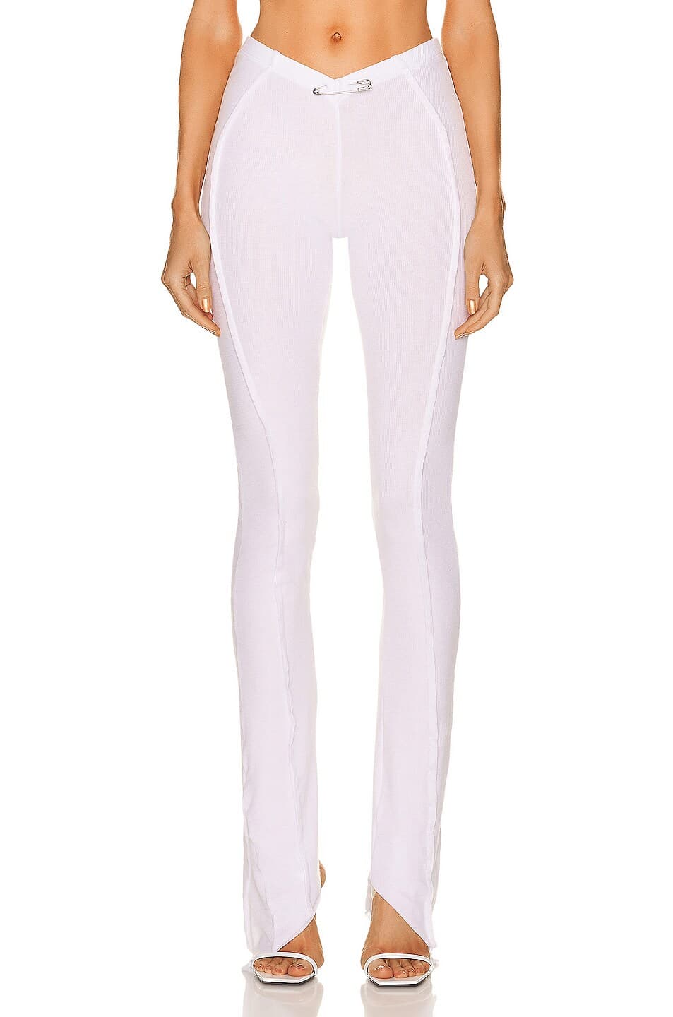 Asymmetric Pants In White - Image 1