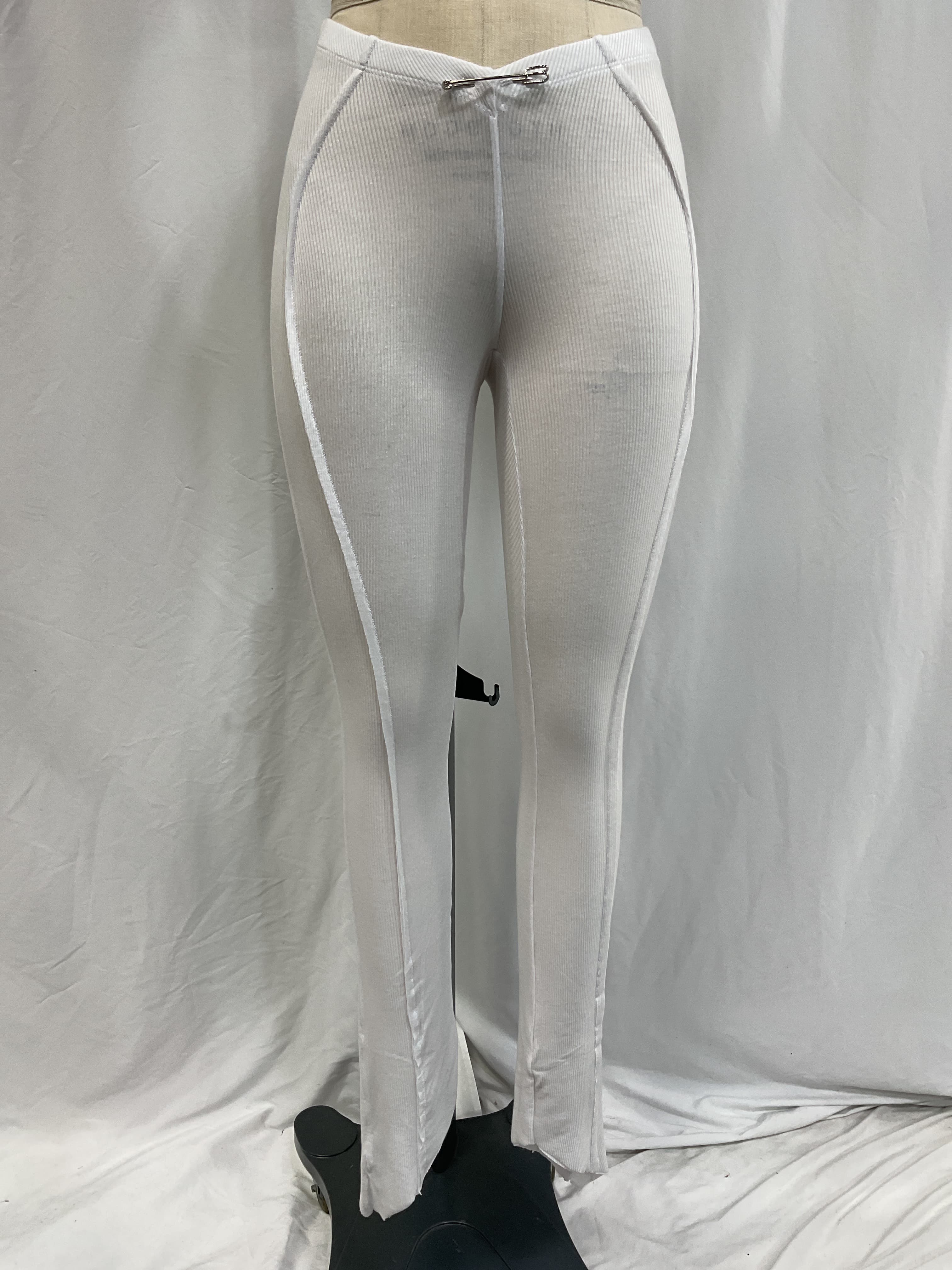 Asymmetric Pants In White - Image 2