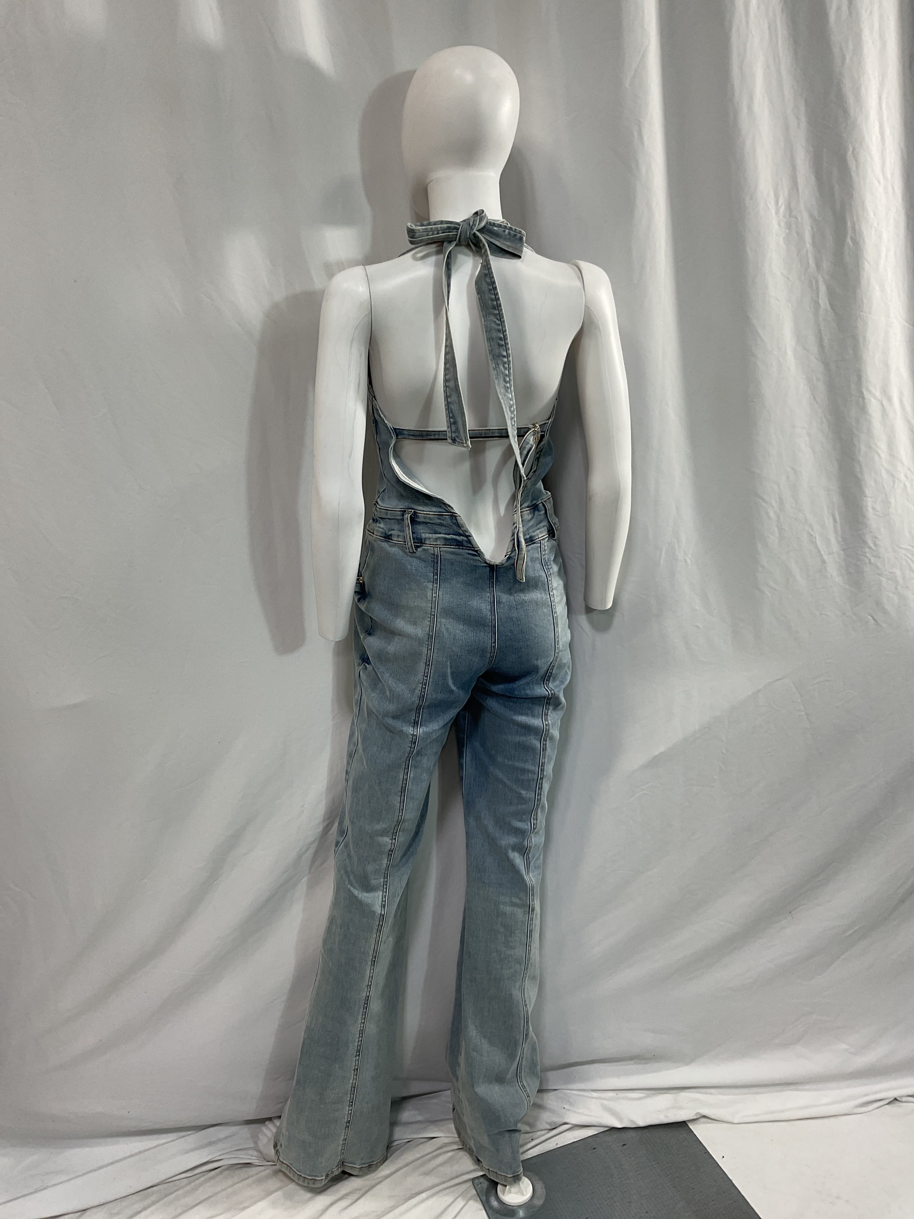 Cynthia Jumpsuit In Vintage Celeste - Image 3