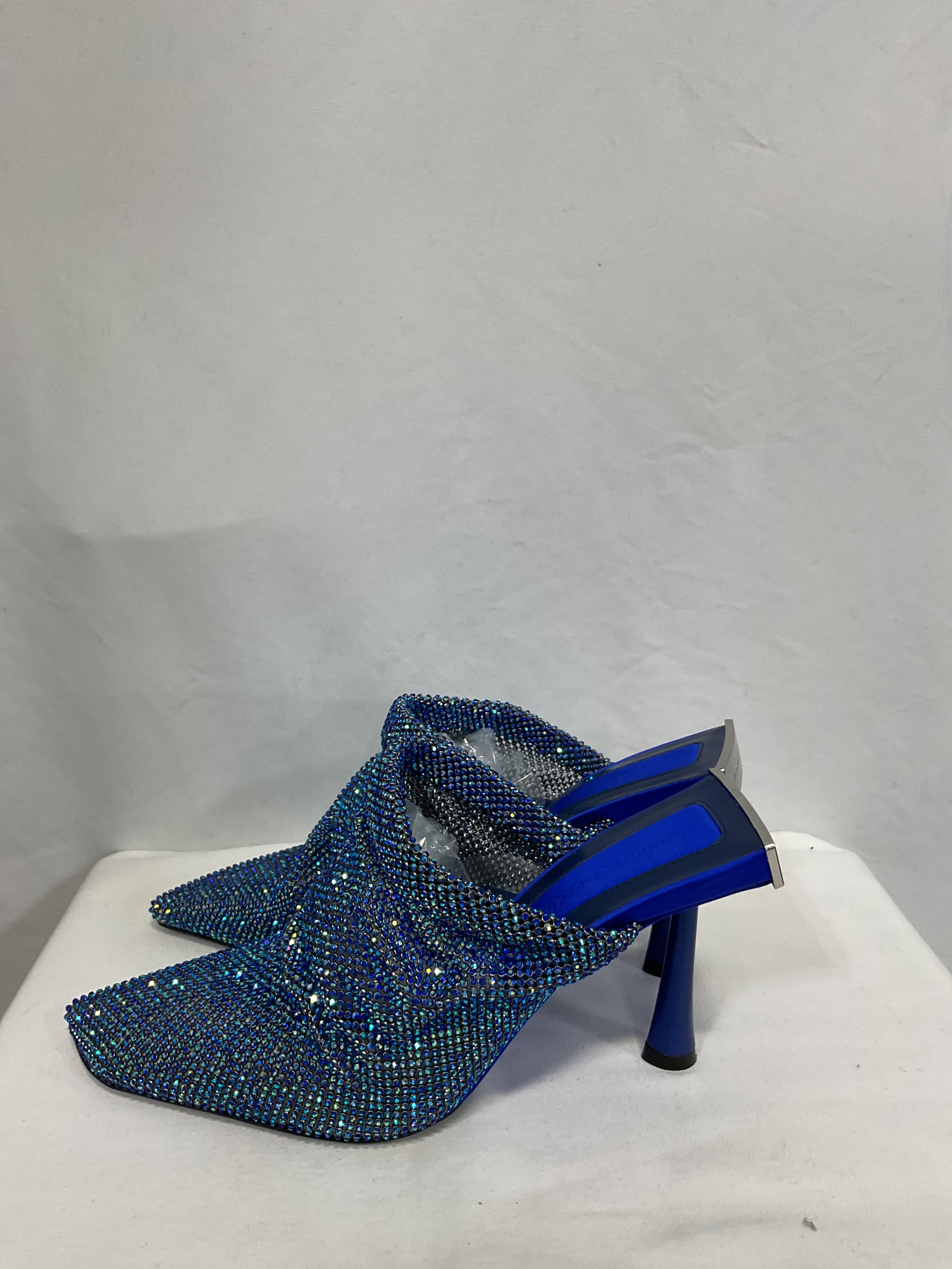 Goliarda Crystal-Embellished Chainmail Mules - Image 3