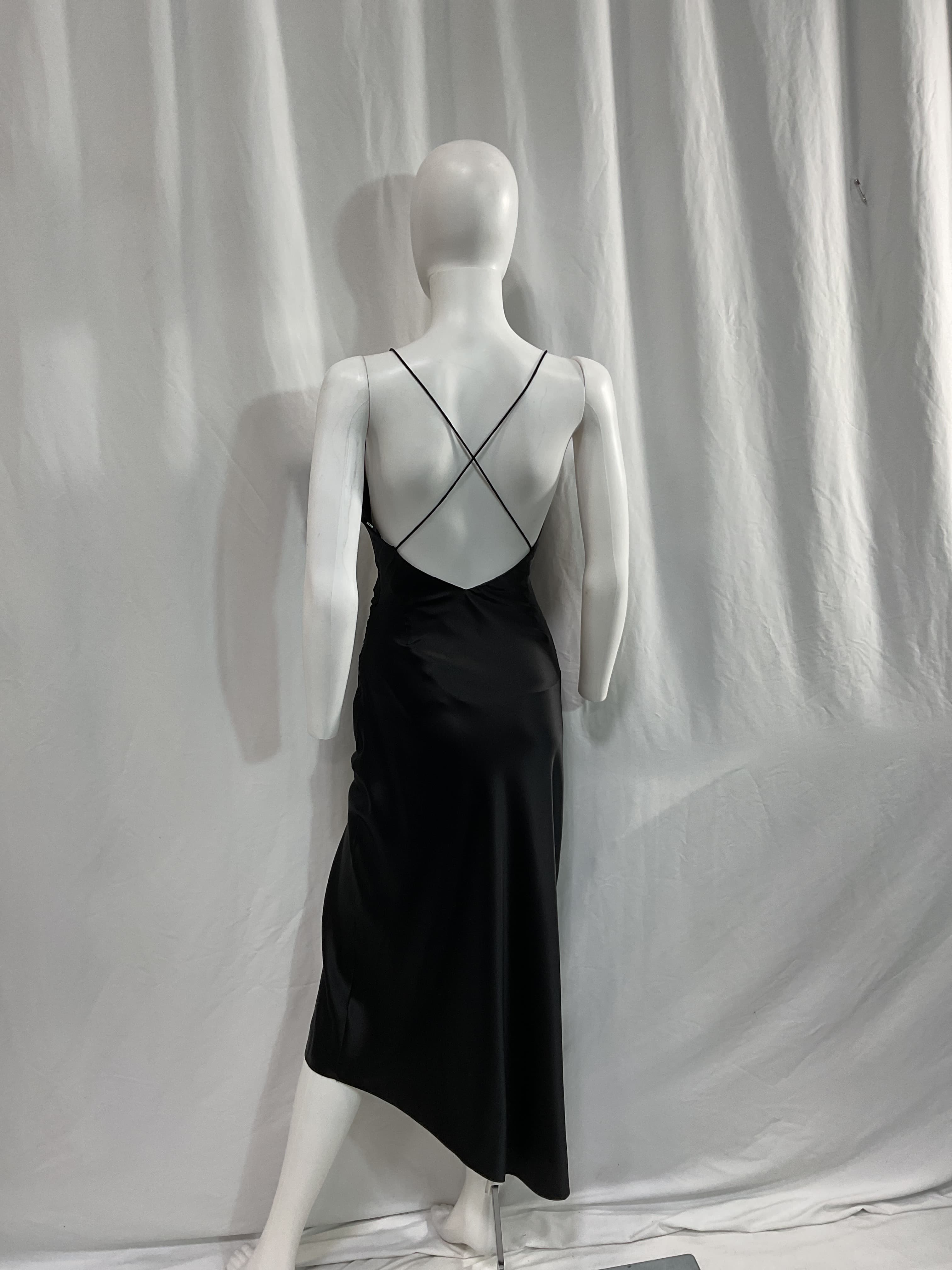 Emma Silk Dress In Black - Image 2