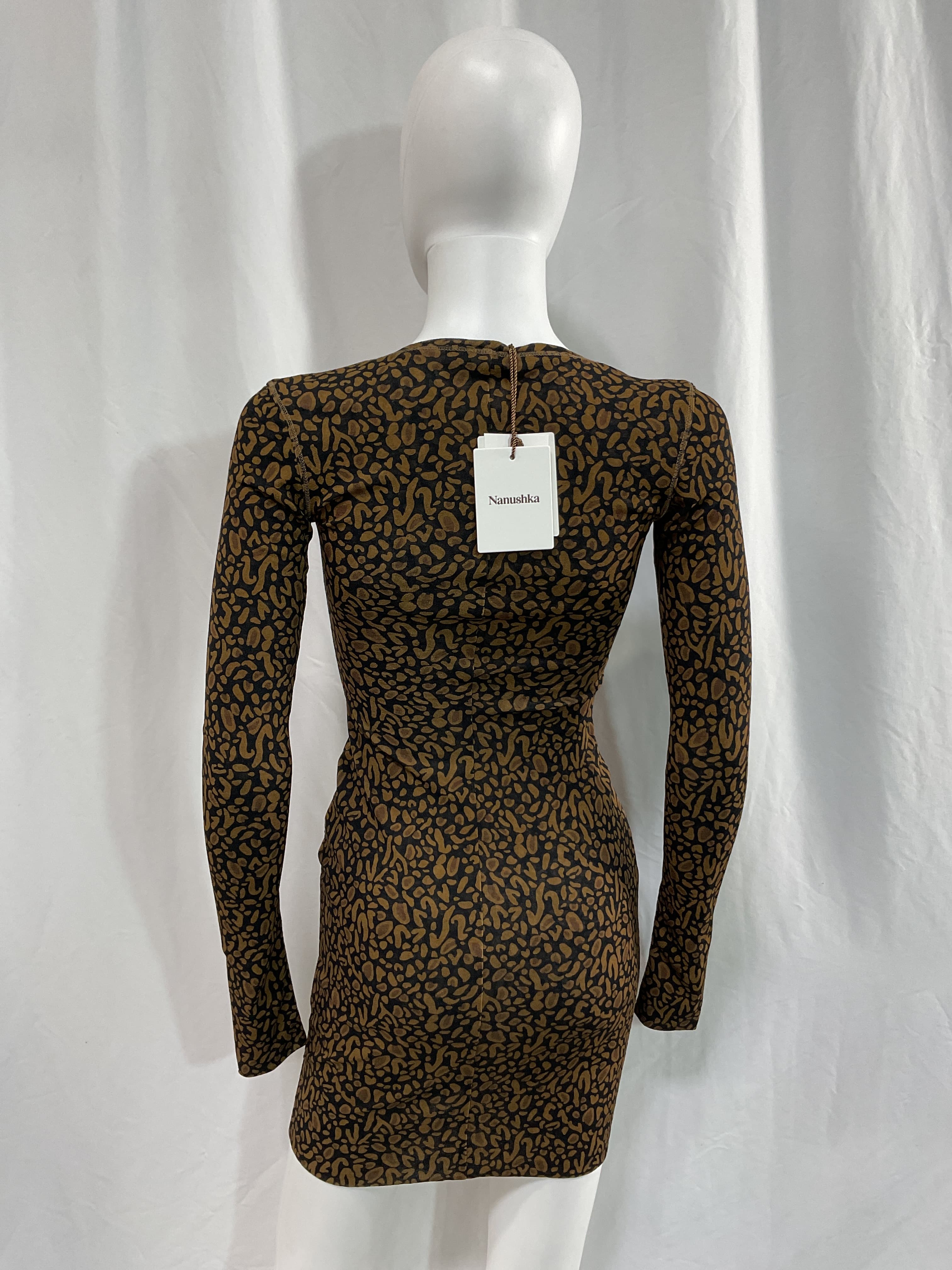 Cathleen Dress In Brown Ocelot - Image 3
