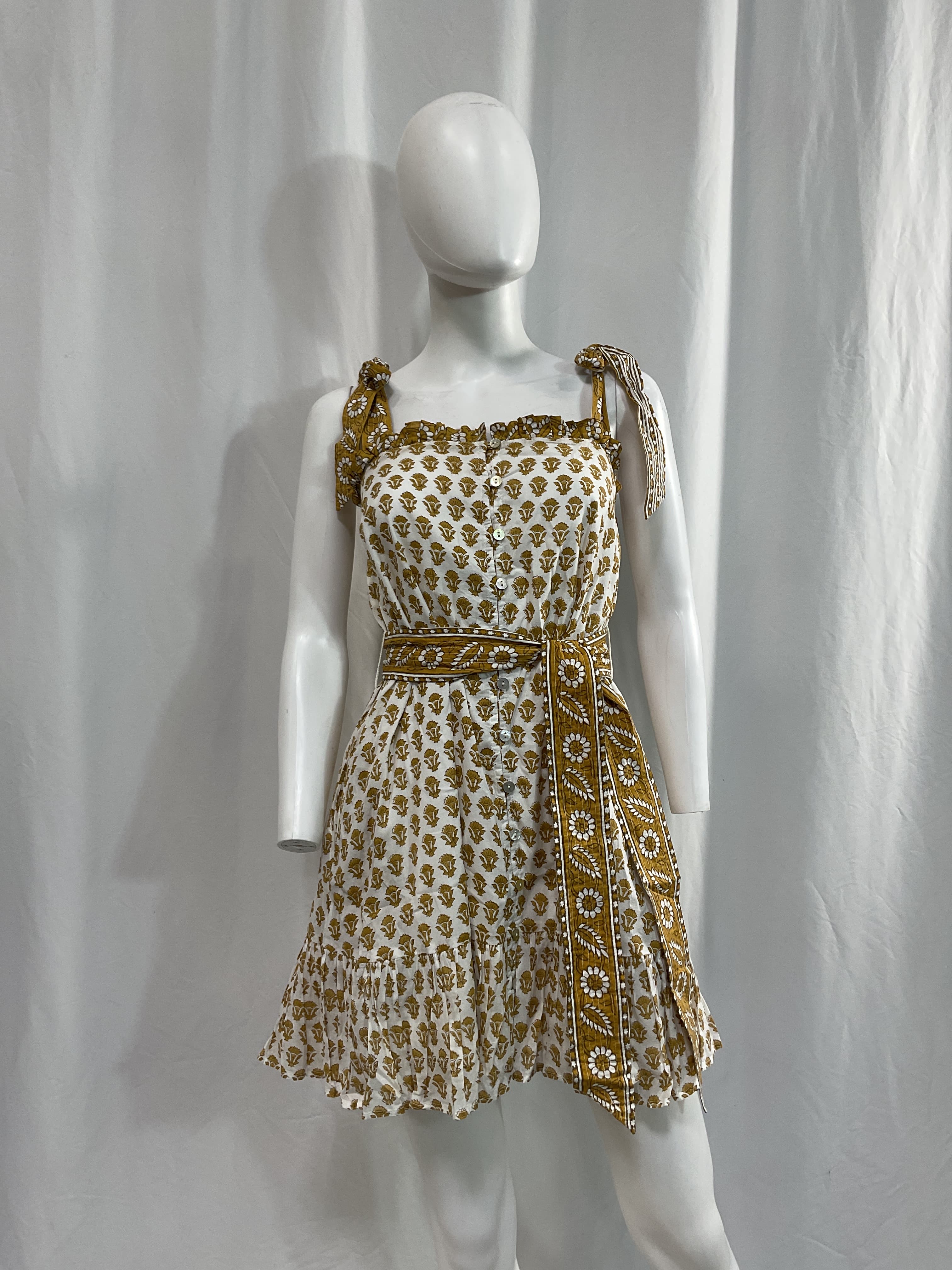Tillie Mini Dress In Honey Mix Print - Image 4