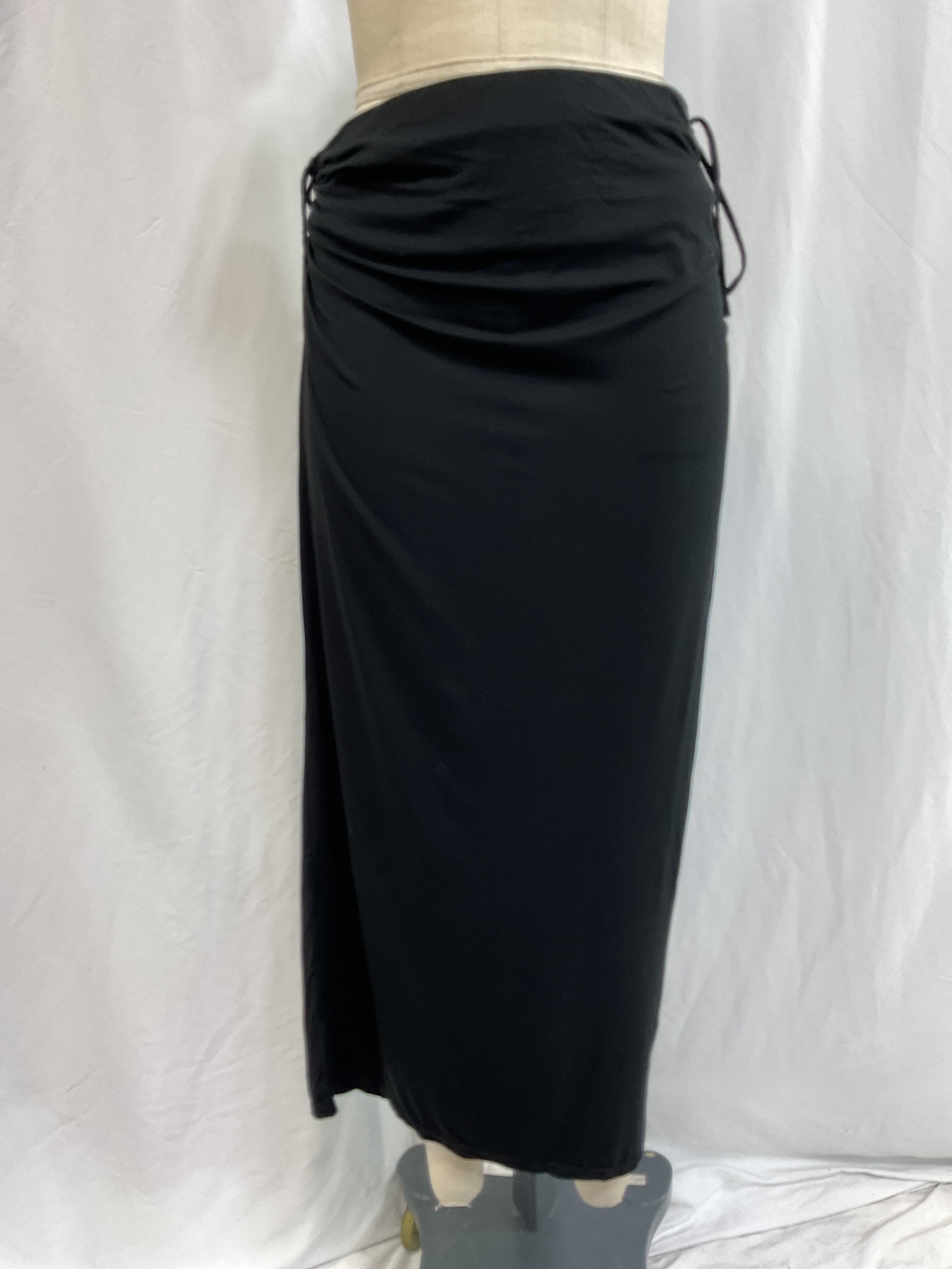 Lorenza Cinched Maxi Skirt In Black - Image 4