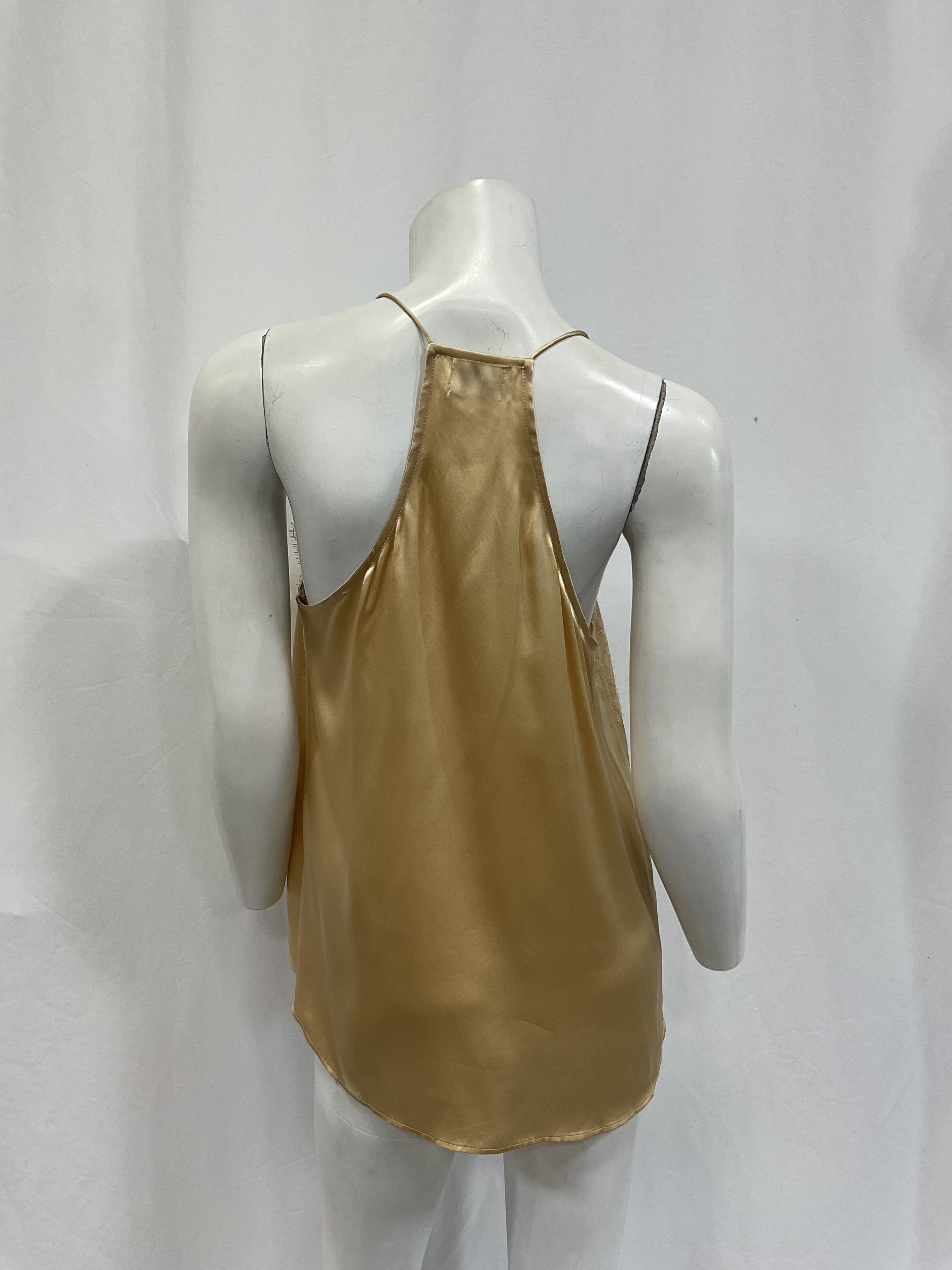 Racer Charmeuse Cami In Soy - Image 3