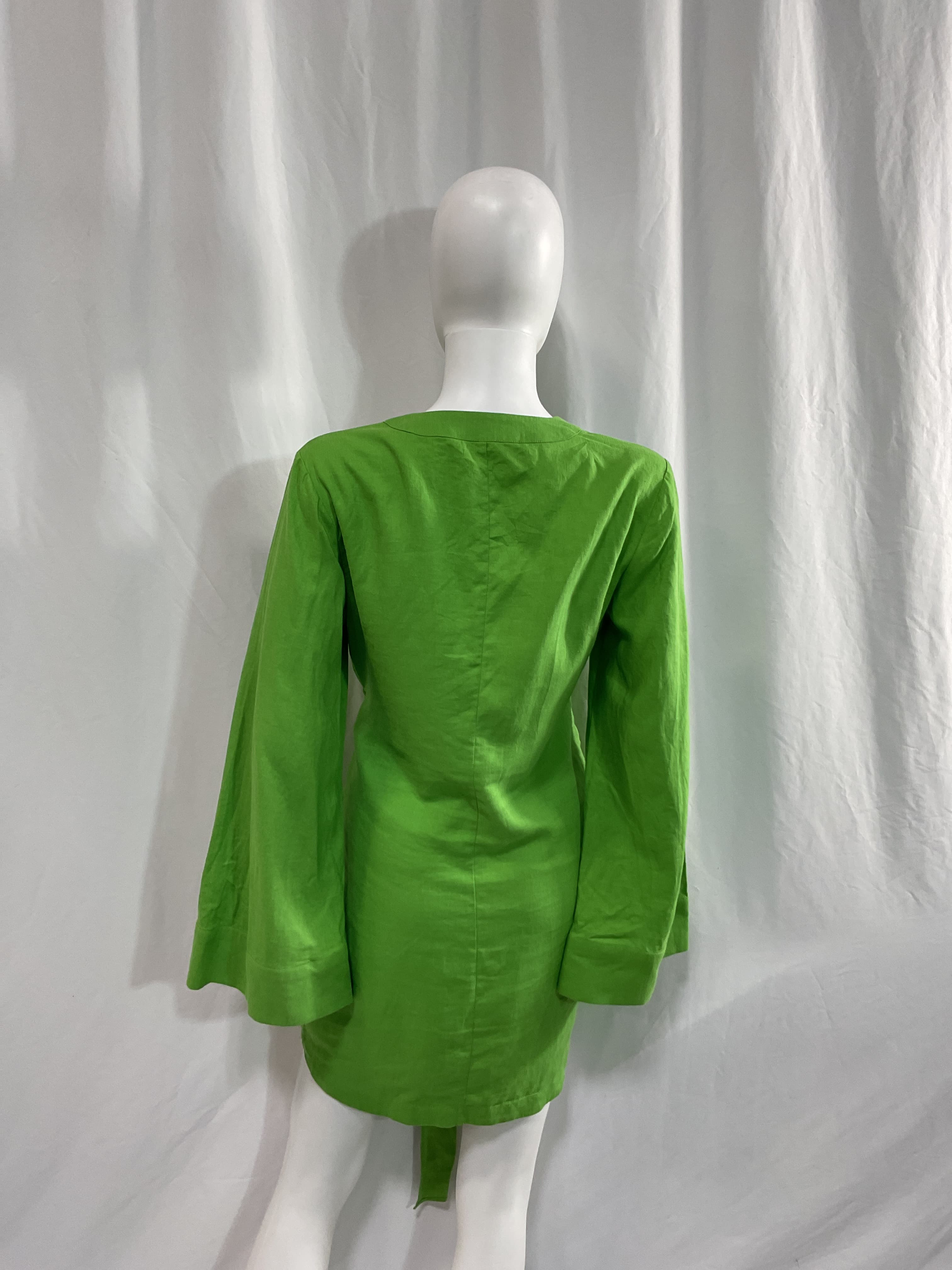 The Janeiro Mini Dress In Lime - Image 3