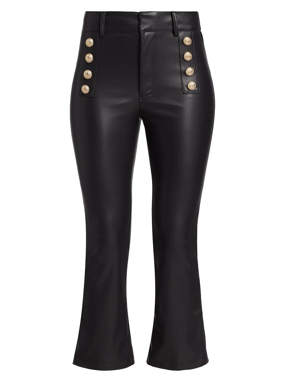 Amirah Button Faux Leather Pants - Image 1