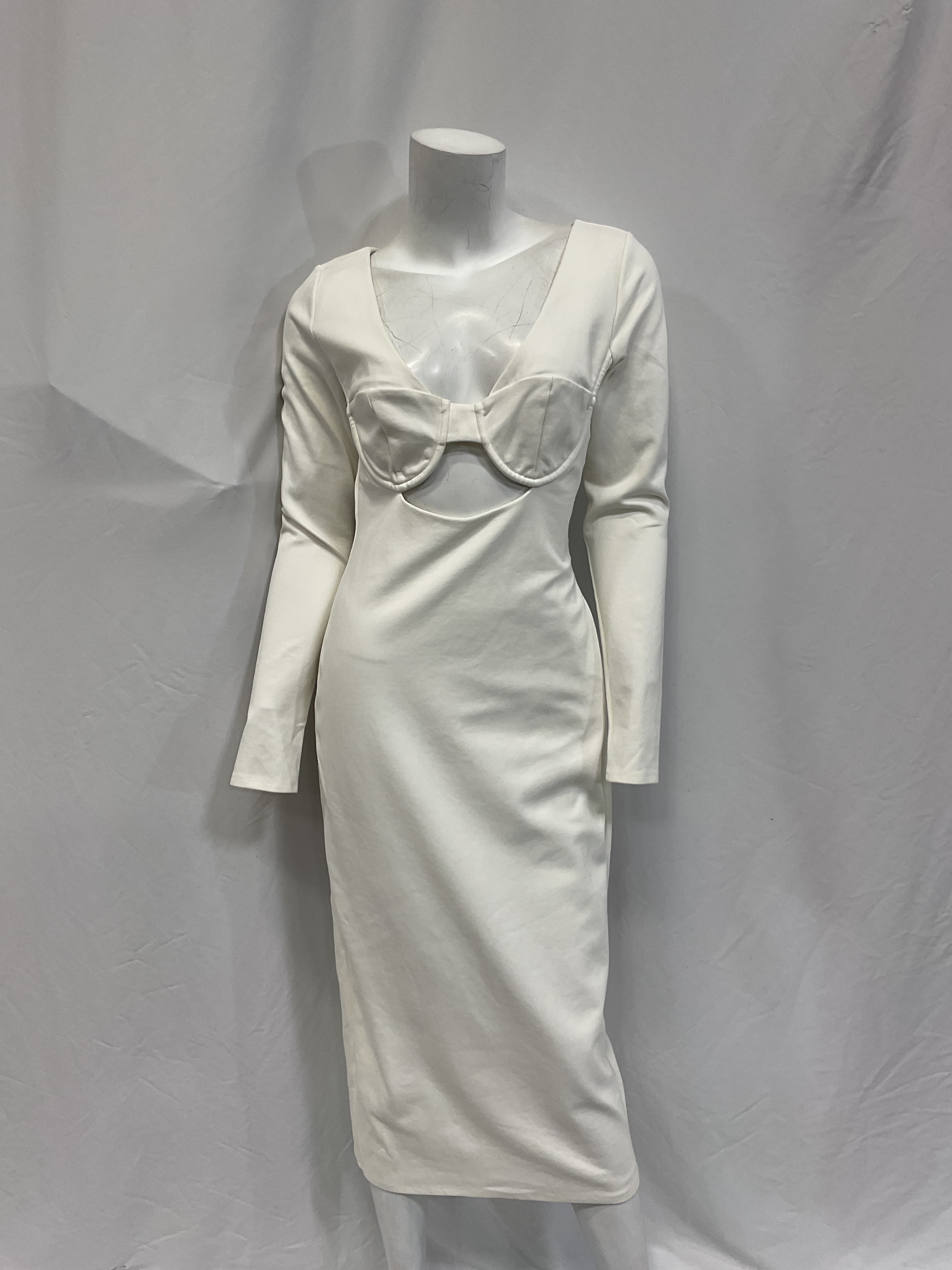 Gracen Midi Dress In White - Image 4