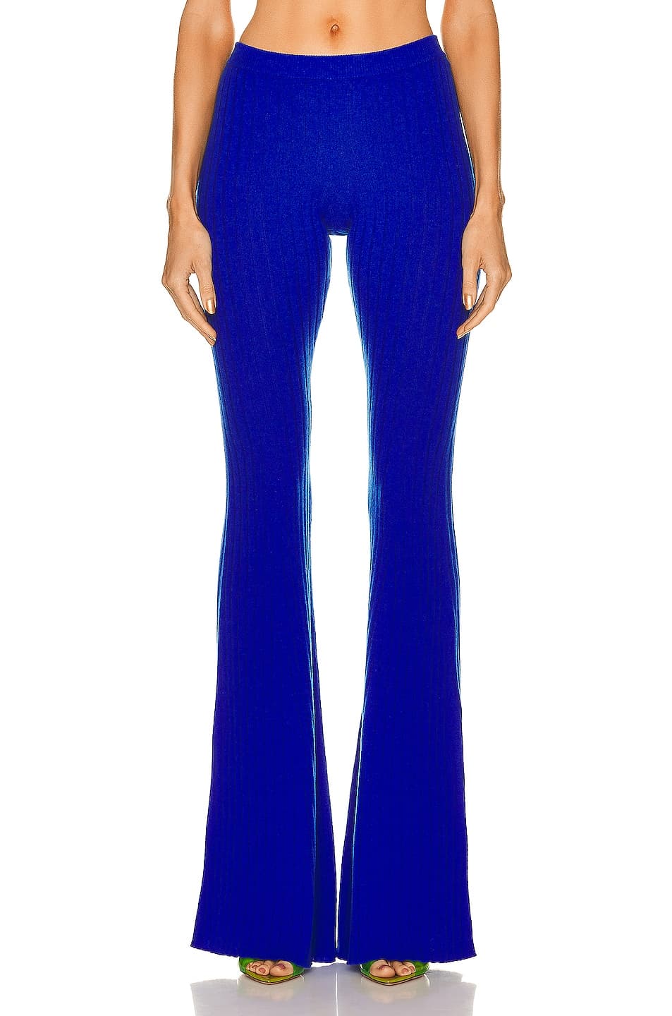 Wool Cashmere Flare Pant In Royal Blue - Image 1