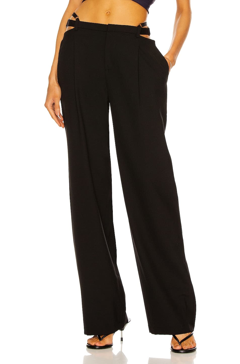 Lingerie Wool Pant In Black - Image 1