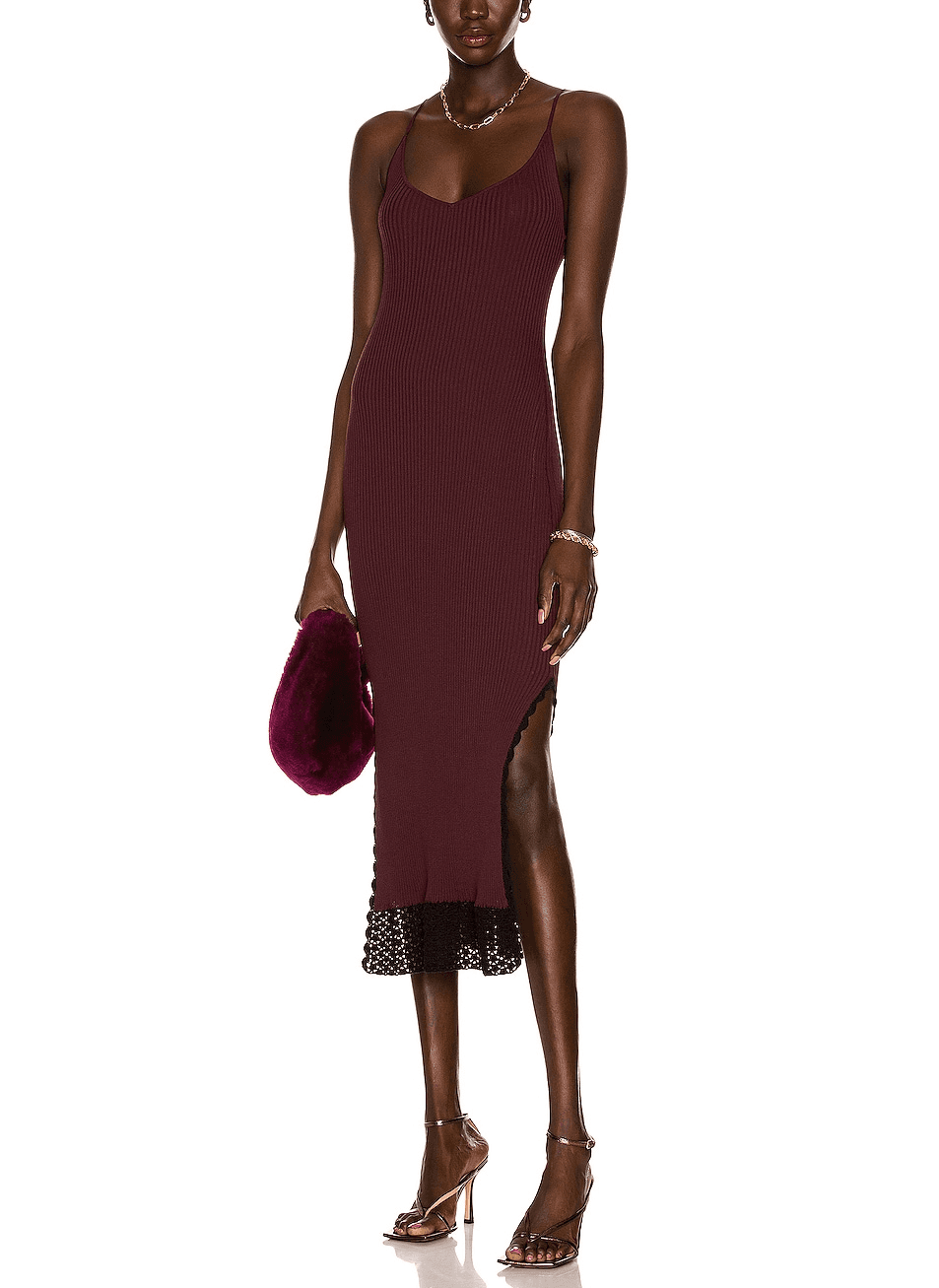 Pleasanton Dress In Espresso & Black - Image 1