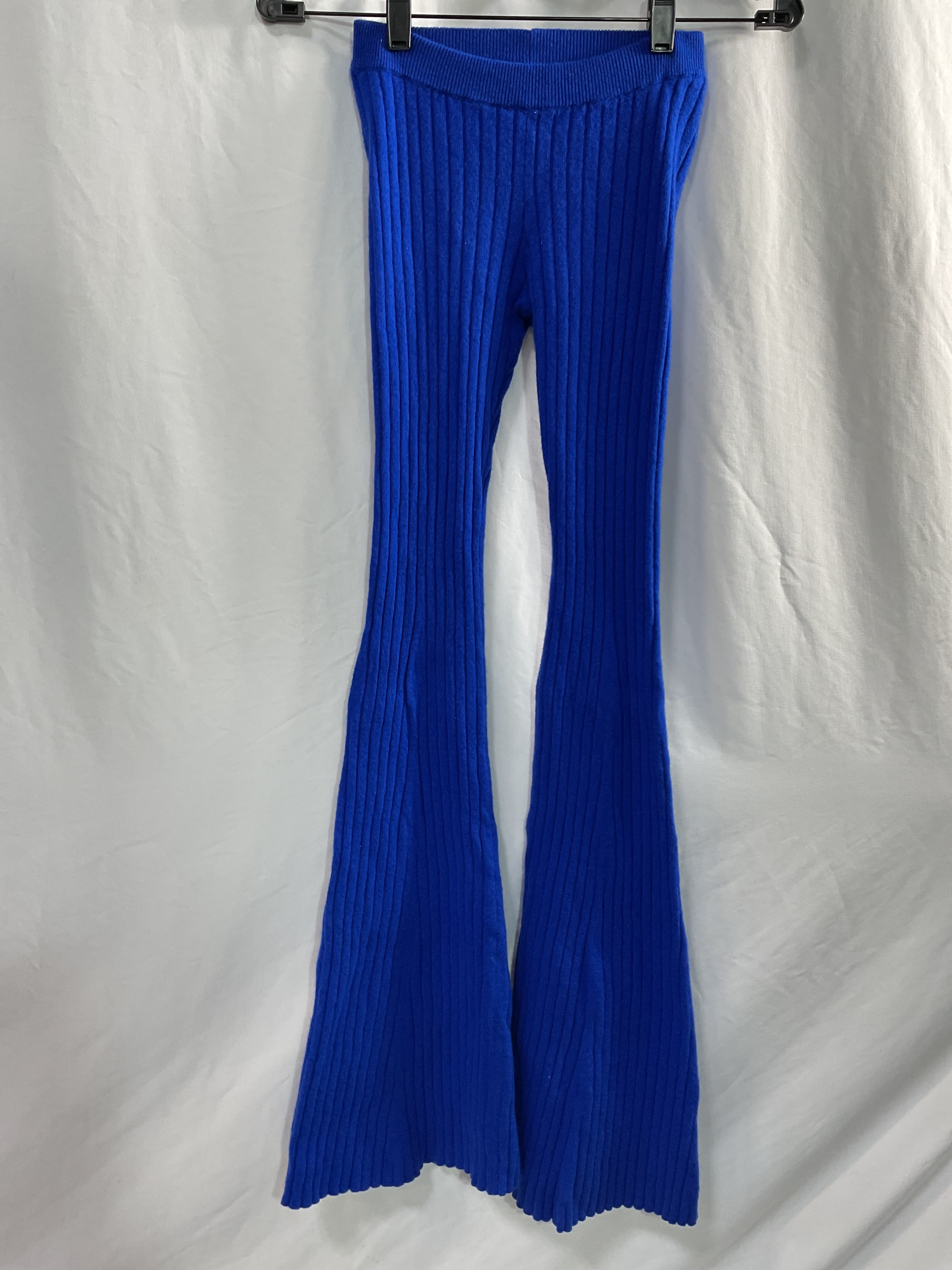 Wool Cashmere Flare Pant In Royal Blue - Image 2